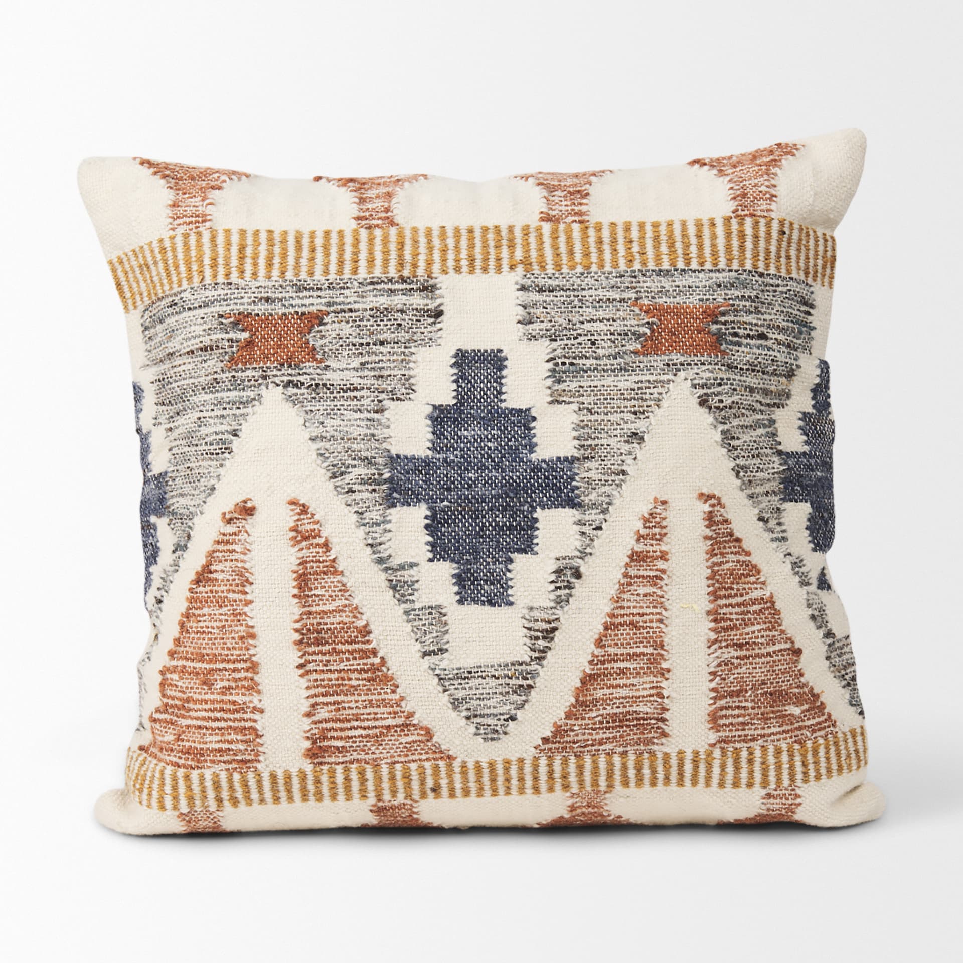 Kenzie 20x20 Multi Colored Print Square Pillow Cover w/ Non-Allergen Filler — product photograph