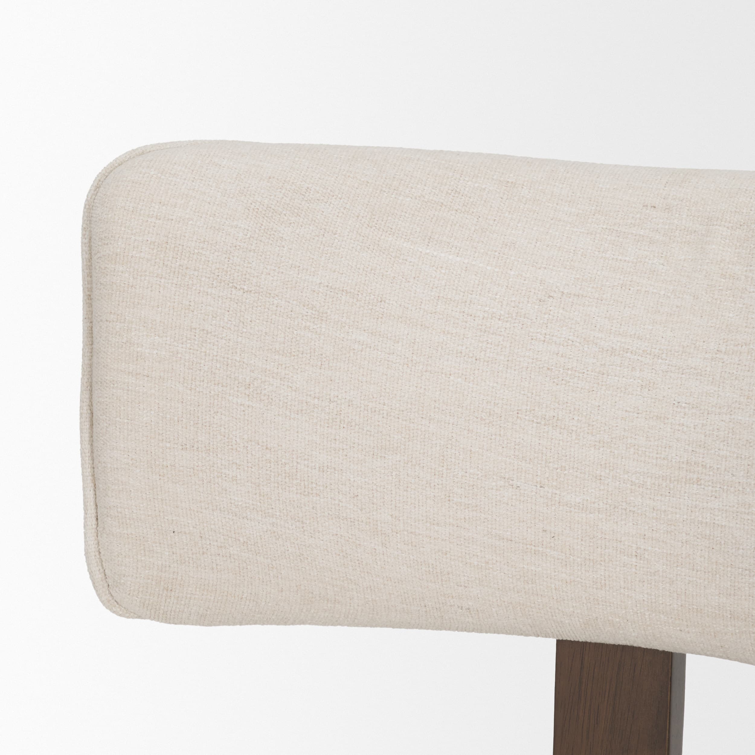Soho Open Back Dining Side Chair | Cream Chenille w/ Dark Brown Wood — product photograph