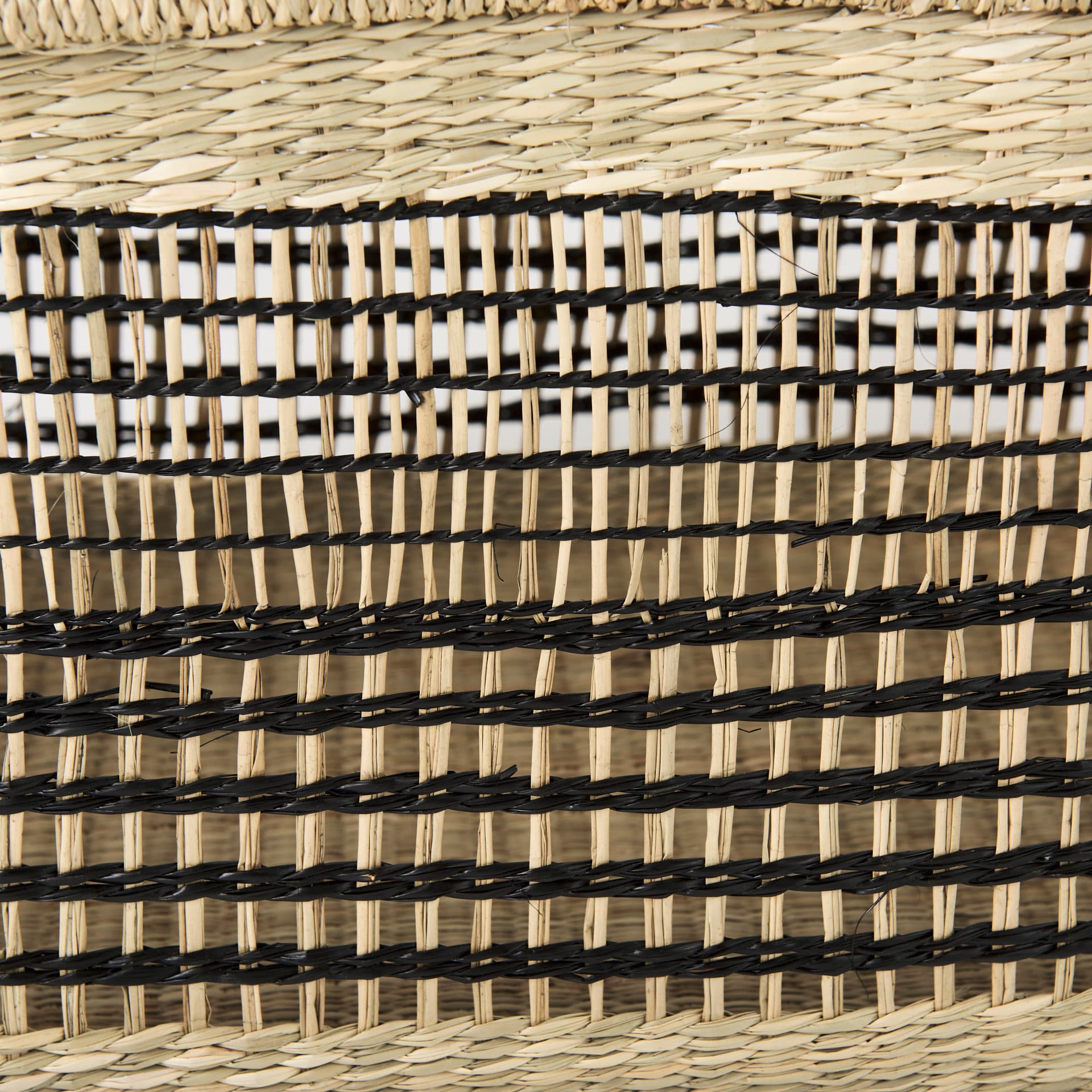 Nia (Set of 2) Light Brown Seagrass Rectangular Basket with Handles — product photograph
