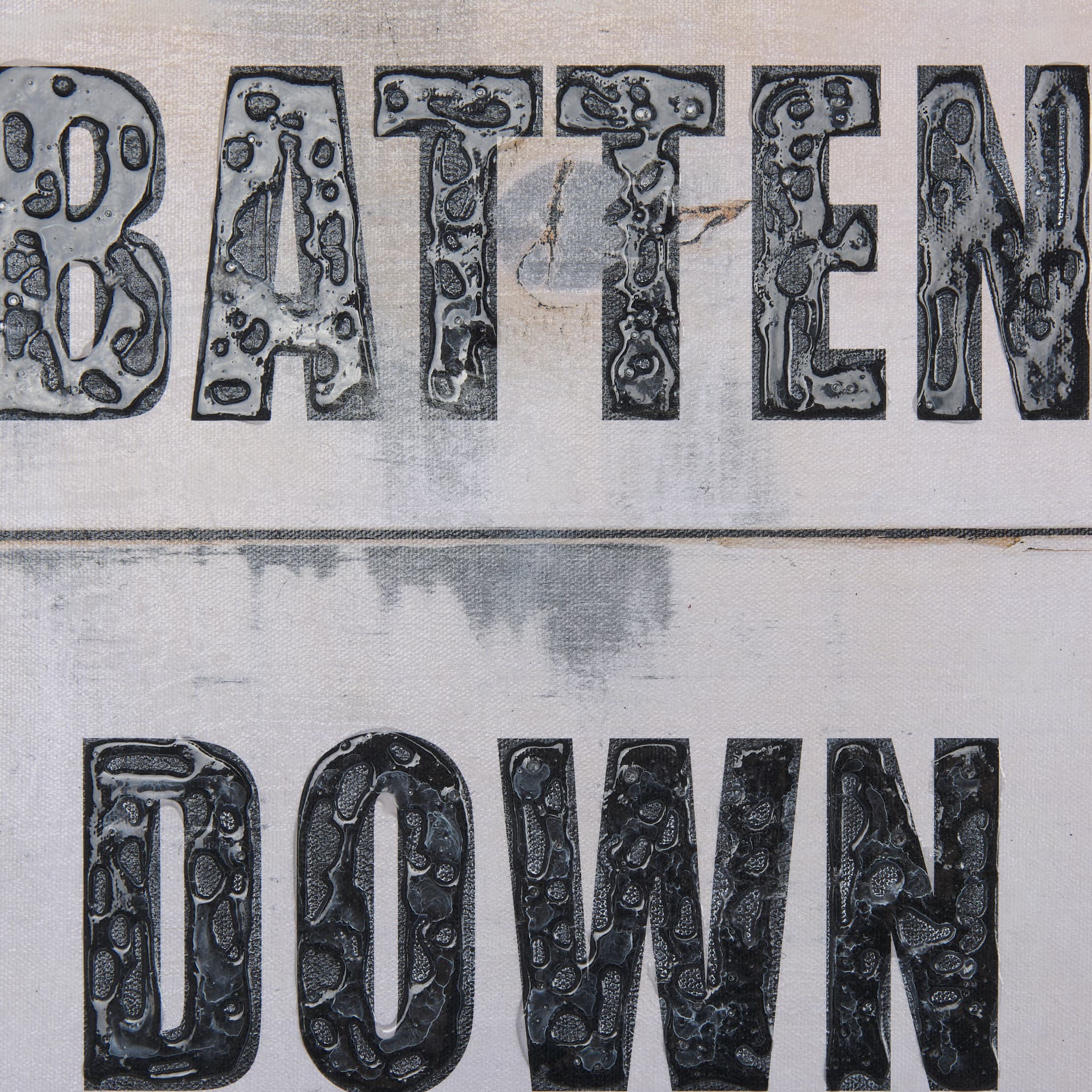 Batten Down The Hatches by Mercana Studio a Hand Embellished Textured Canvas — product photograph