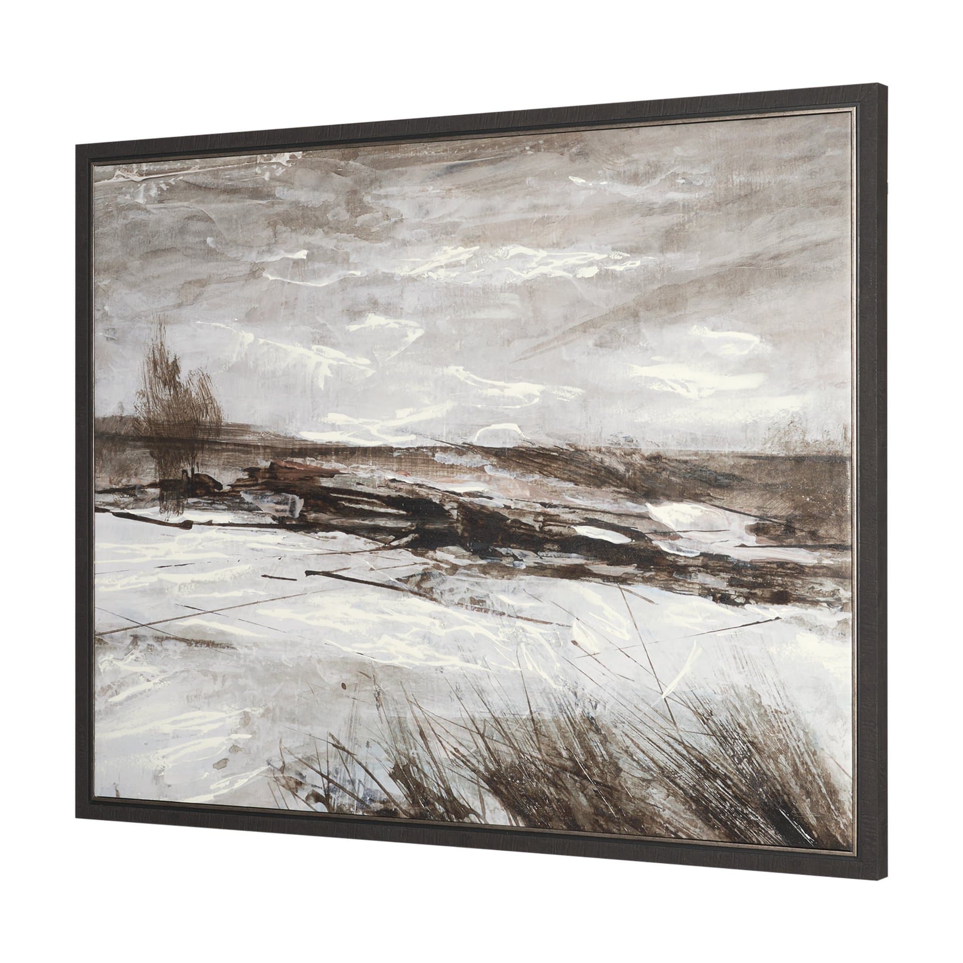 Quiet Horizons I by Mercana Studio Hand-Embellished Textured Framed Canvas Artwork — product photograph