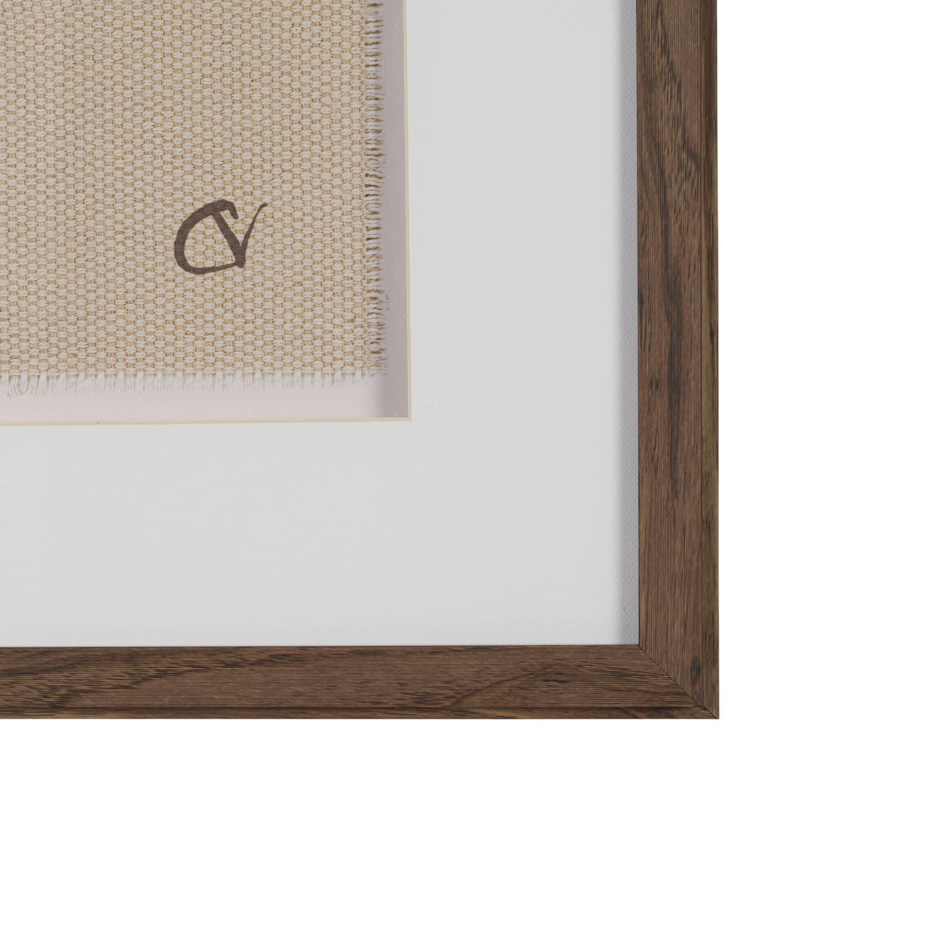 Papua Necklace III by Mercana Studio Hand-Embellished Textured Framed Artwork Matted under Glass — product photograph