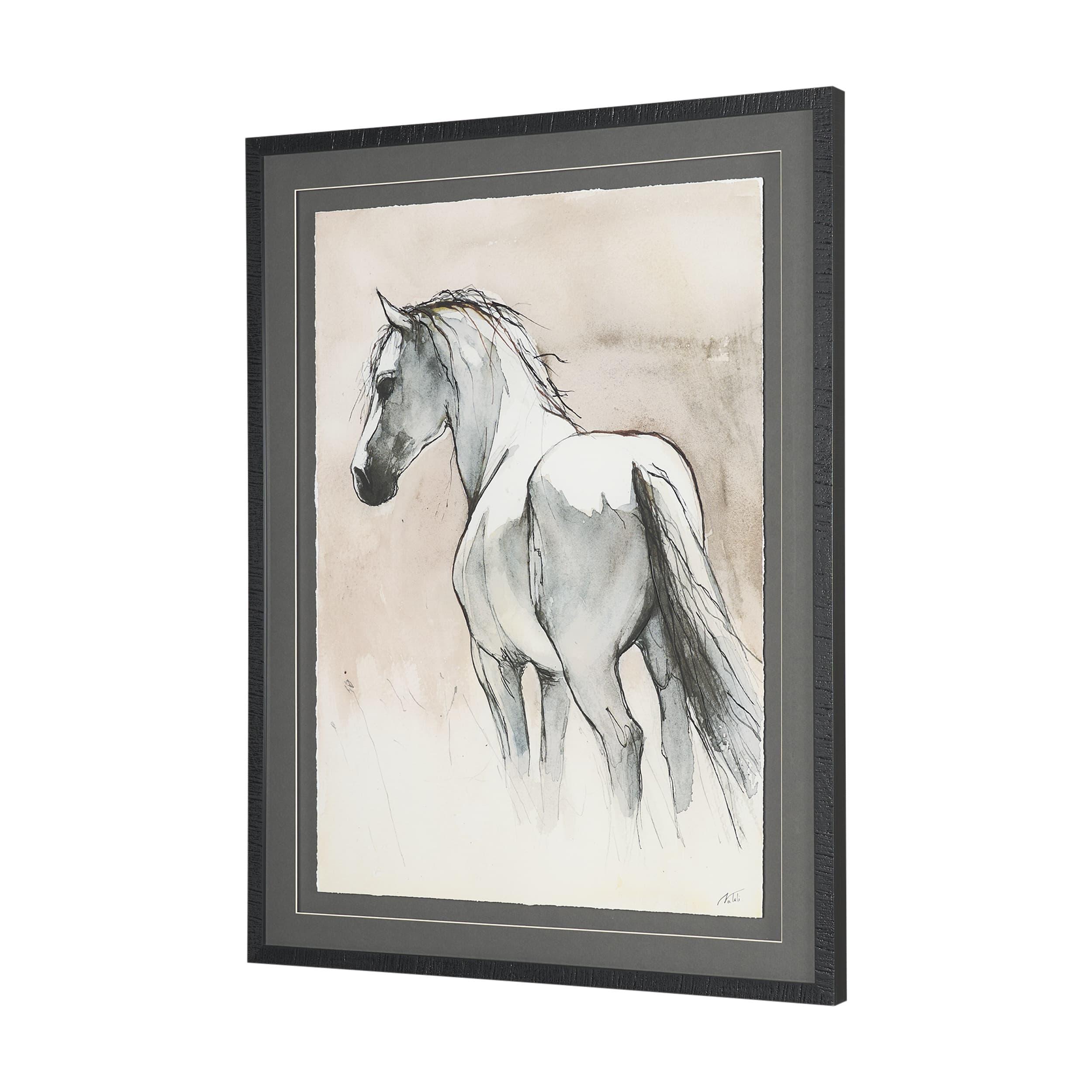 Elegant Beauties I by Mercana Studio Hand-Embellished Framed Artwork Matted under Glass — product photograph