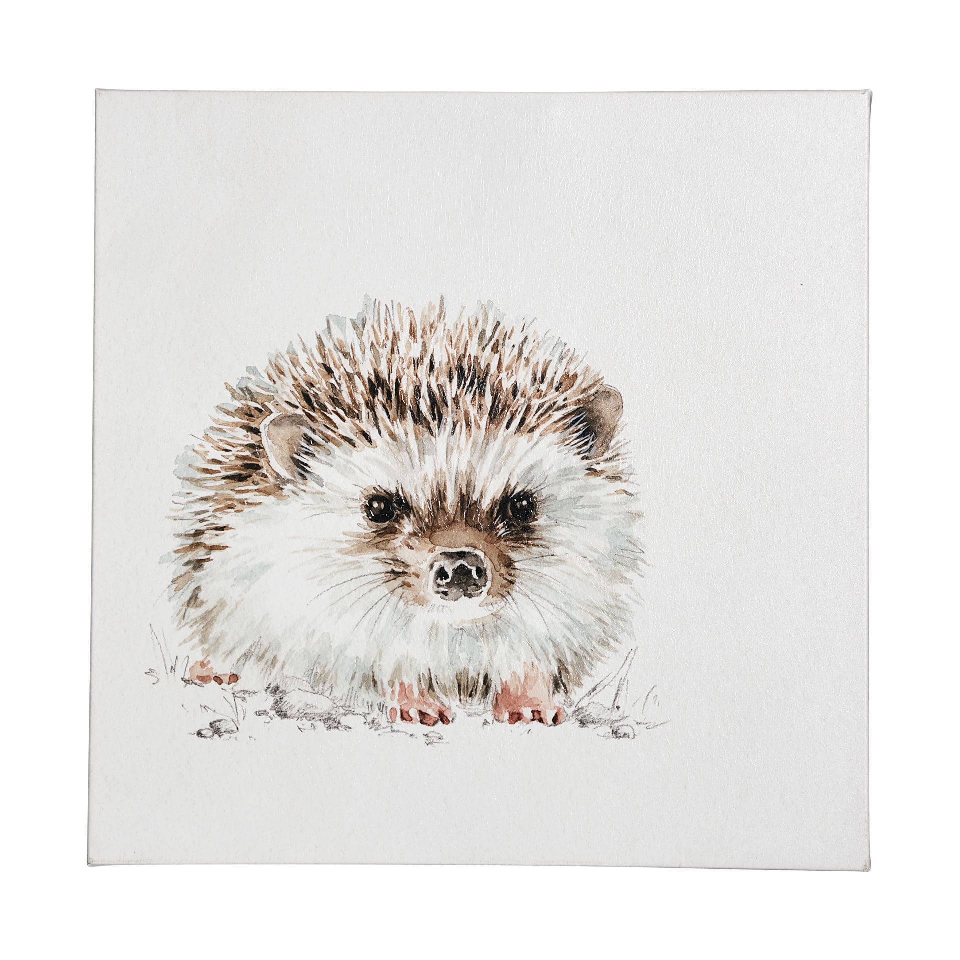 Forest Friends VII (Hedgehog) by Lisa Audit a Hand Embellished Textured Canvas — product photograph