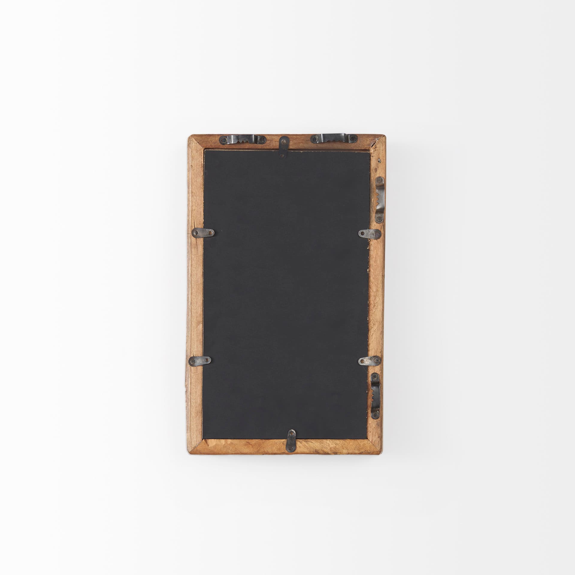 Gervaise 12L x 2W x7H Small Brown Wood Frame Rectangular Wall Mirror — product photograph