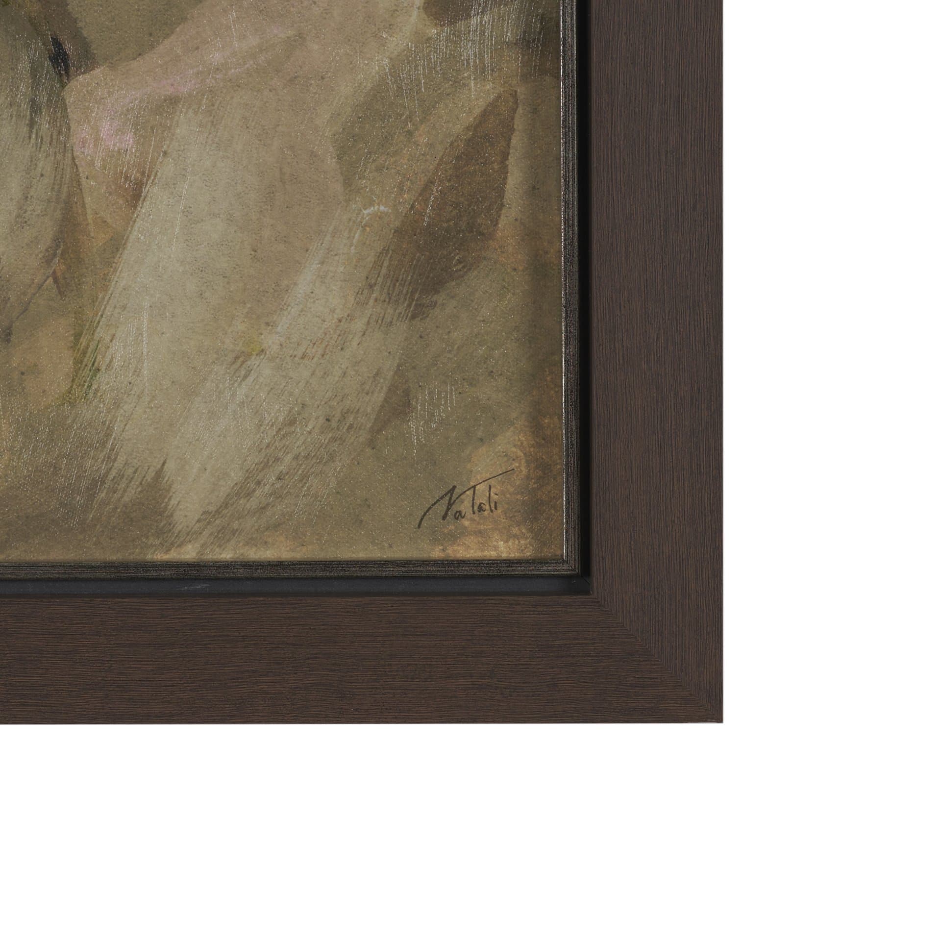 Exquisite Bloom by Mercana Studio Hand-Embellished Textured Framed Artwork Matted — product photograph