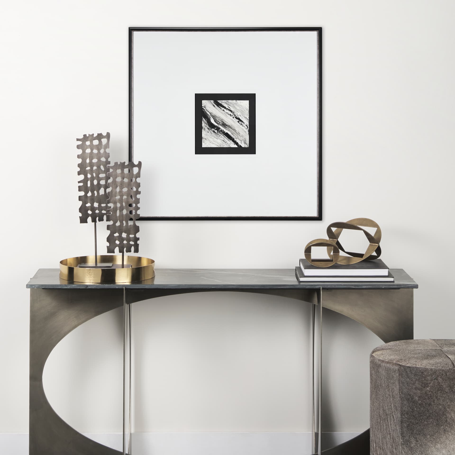 Lava Flow I by Studio M a handmade Original Framed Artwork under Glass — in a styled room