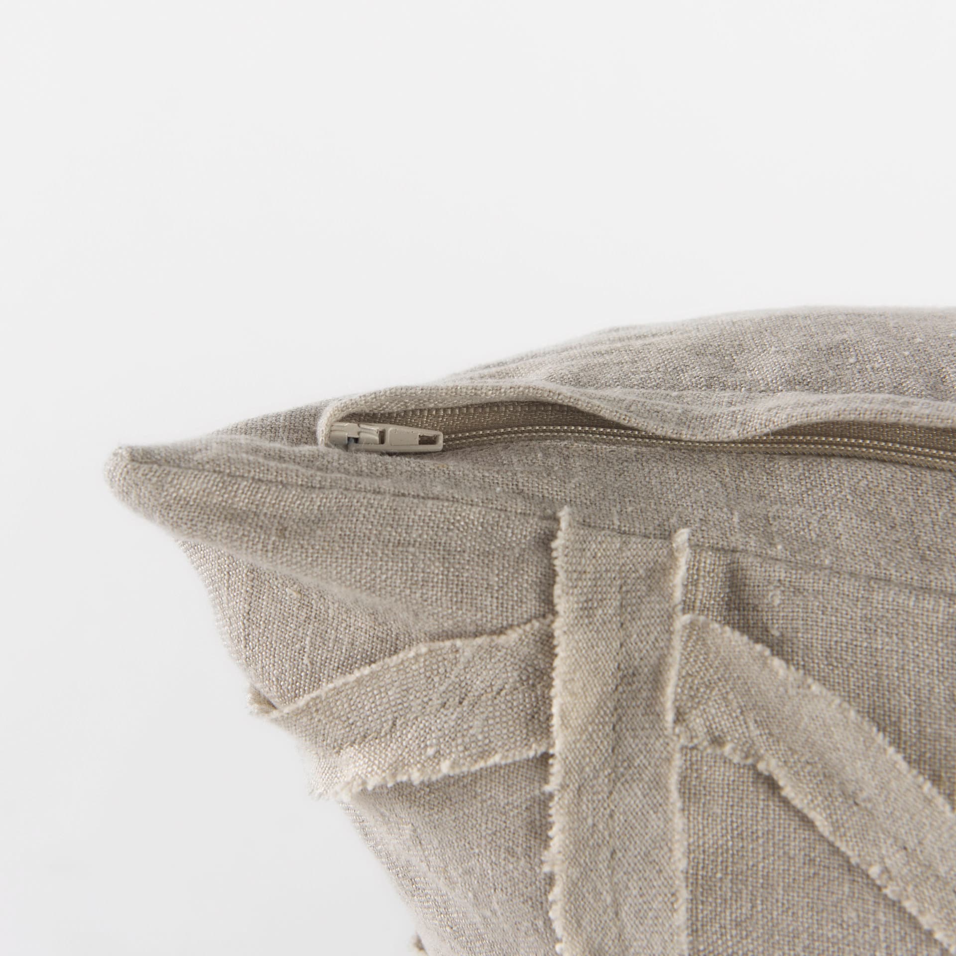 Ivivva 20x20 Beige Fabric Textured Pillow Cover — product photograph