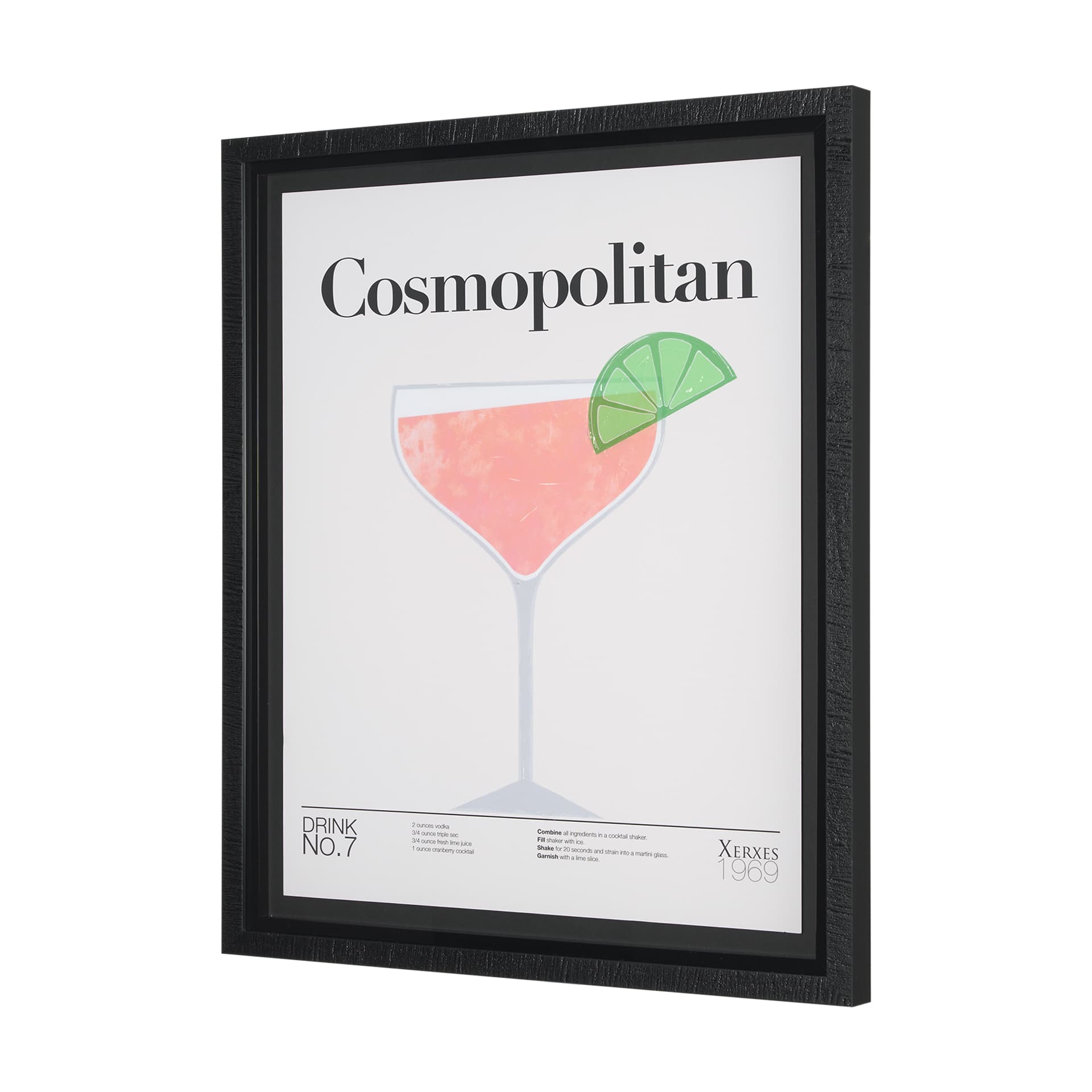 Cosmopolitan by Mercana Studio a Hand Embelished Textured Framed Art Print Matted under Glass — product photograph