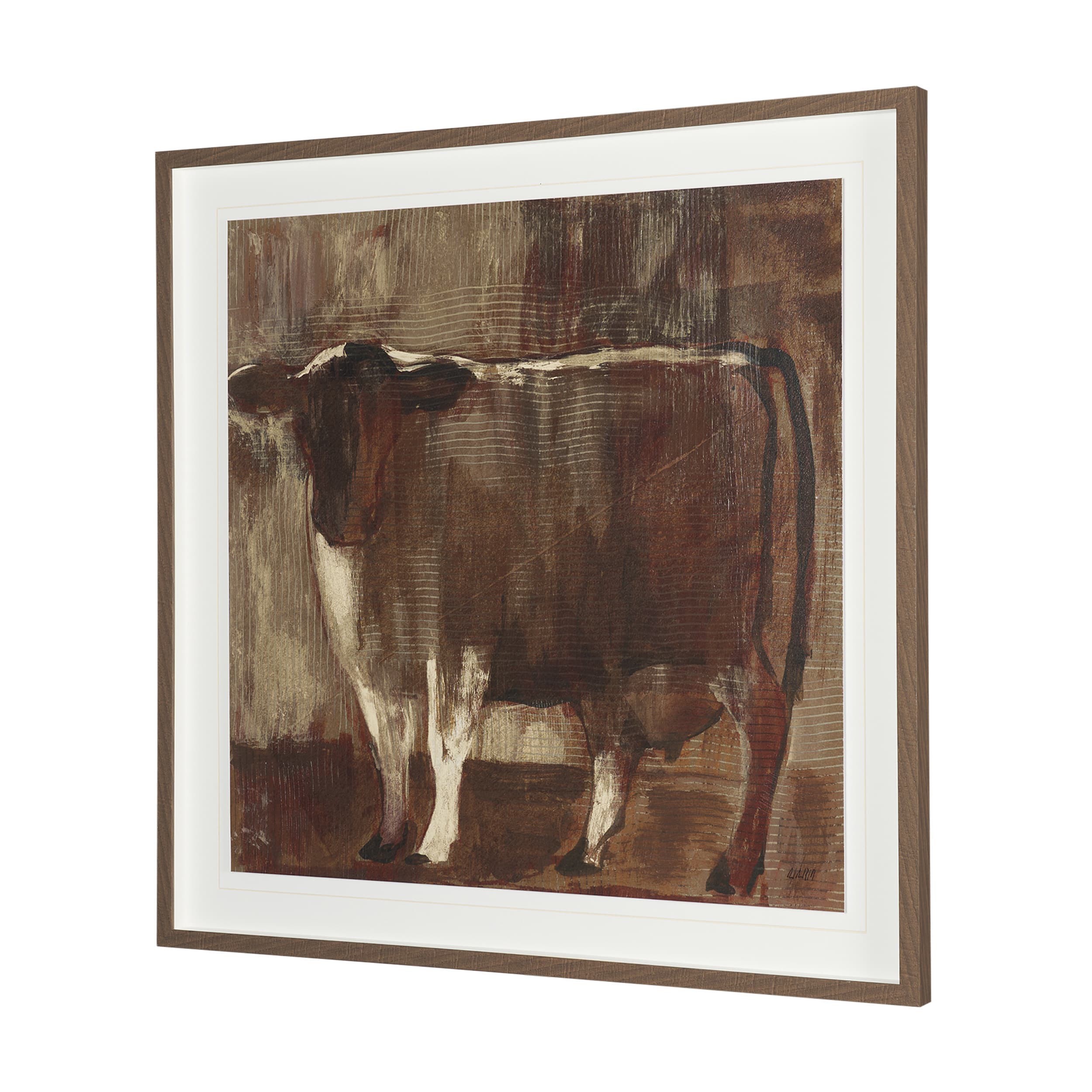 Molly by Mercana Studio Hand-Embellished Textured Framed Artwork Matted under Glass — product photograph