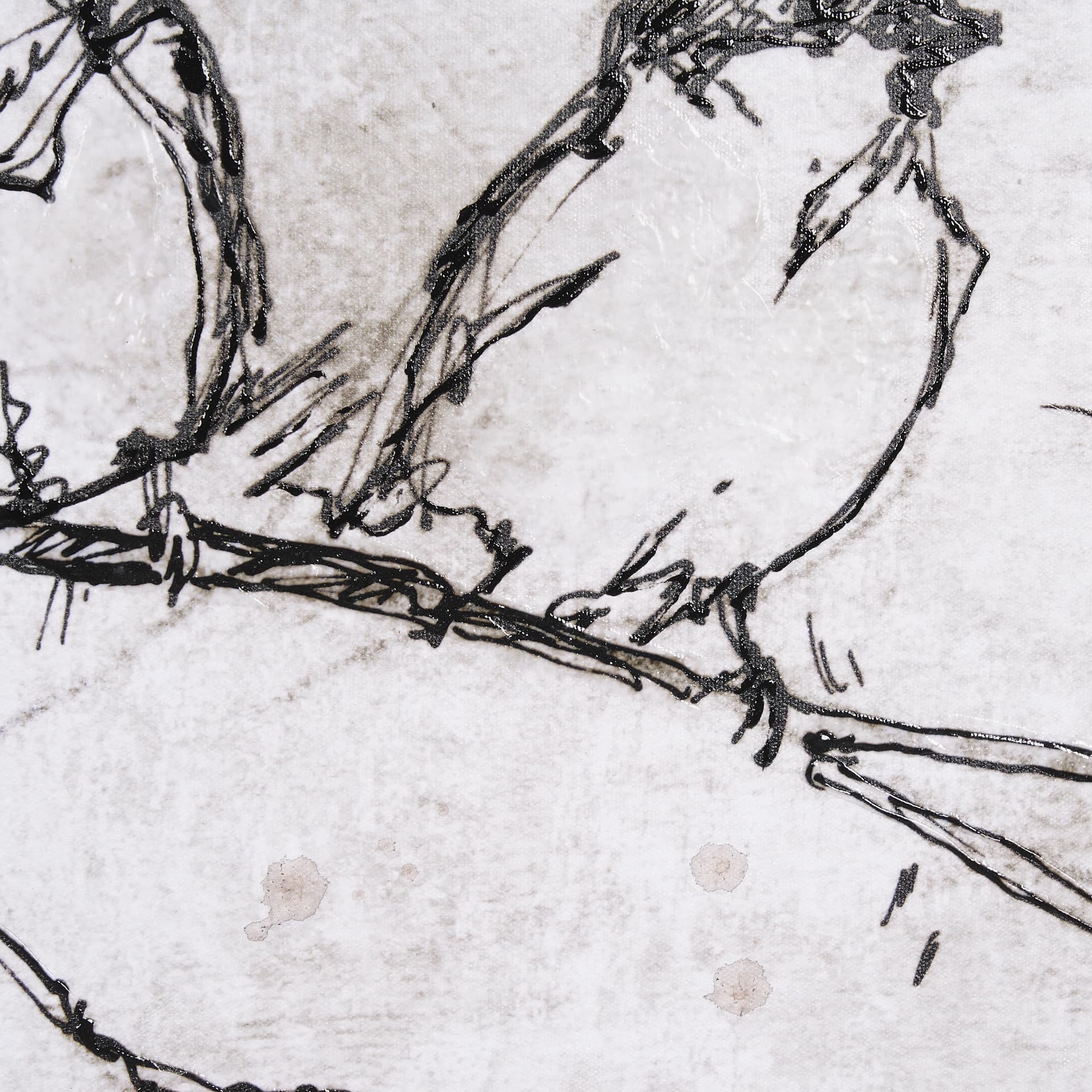 Waiting for spring II by Mercana Studio a Hand Embellished Textured Framed Canvas — product photograph