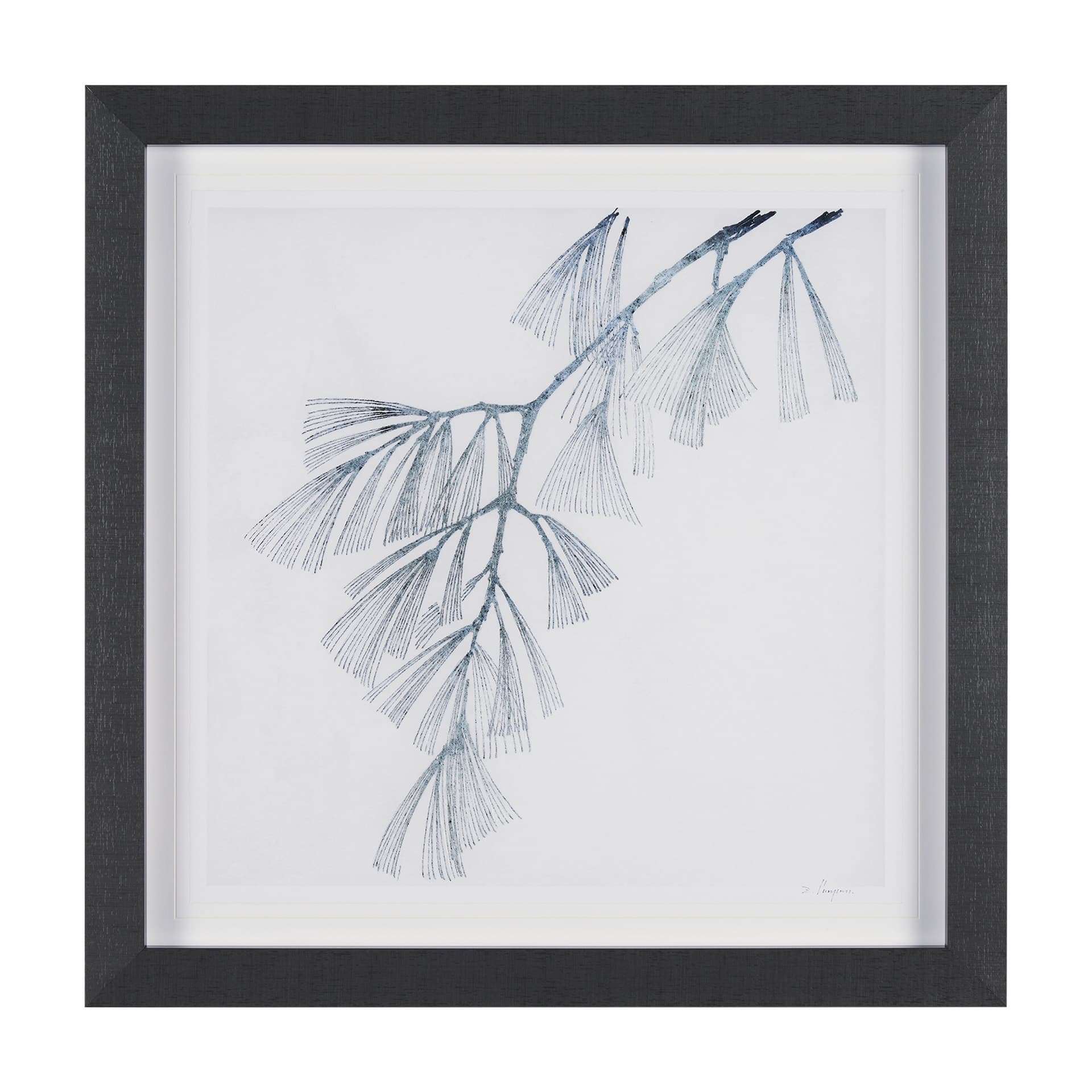 Evergreen Branches II by Mercana Studio a Hand Embellished Framed Art Print Matted under Glass — product photograph