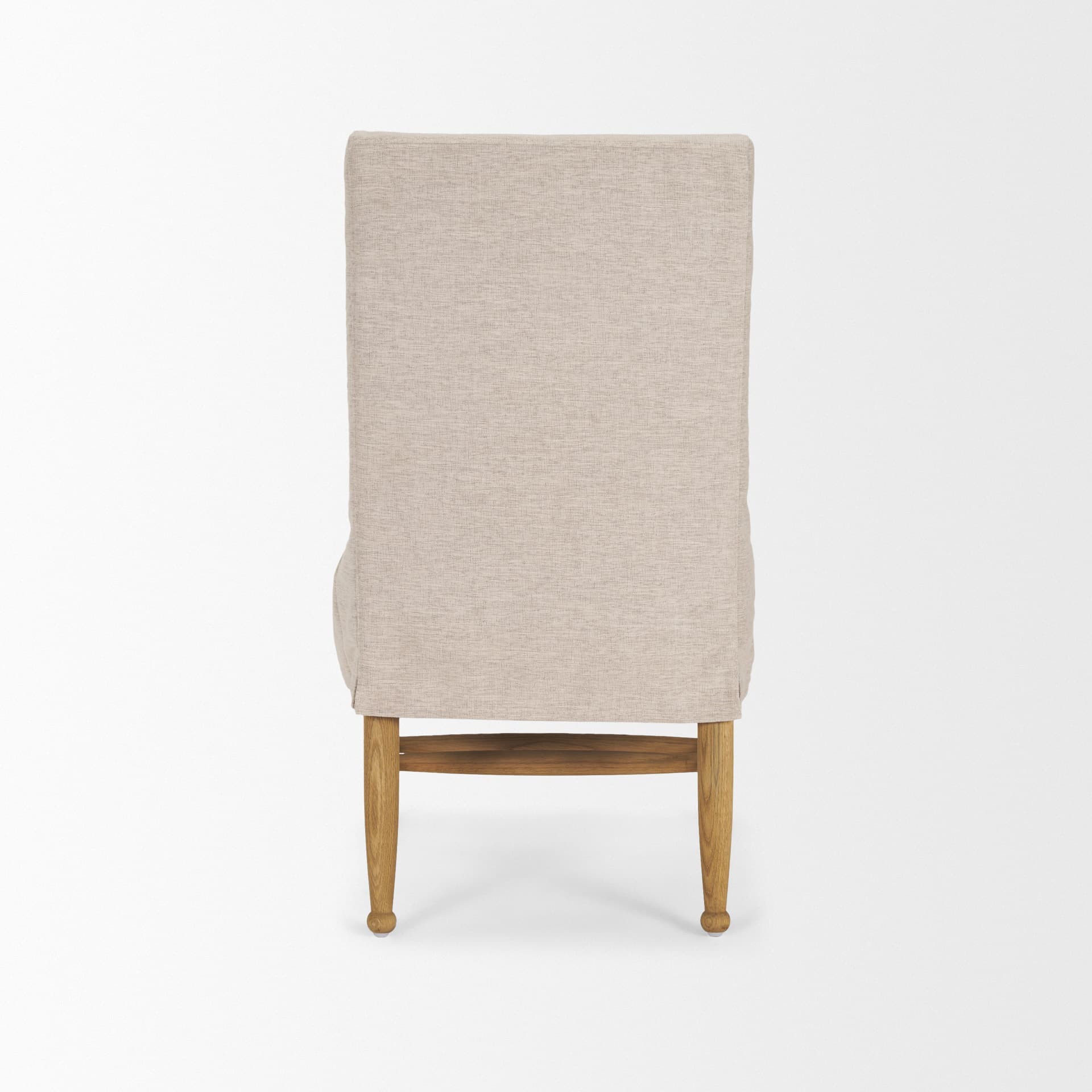 Whitley Oatmeal Performance Fabric w/ Oak Wood Dining Chair — product photograph