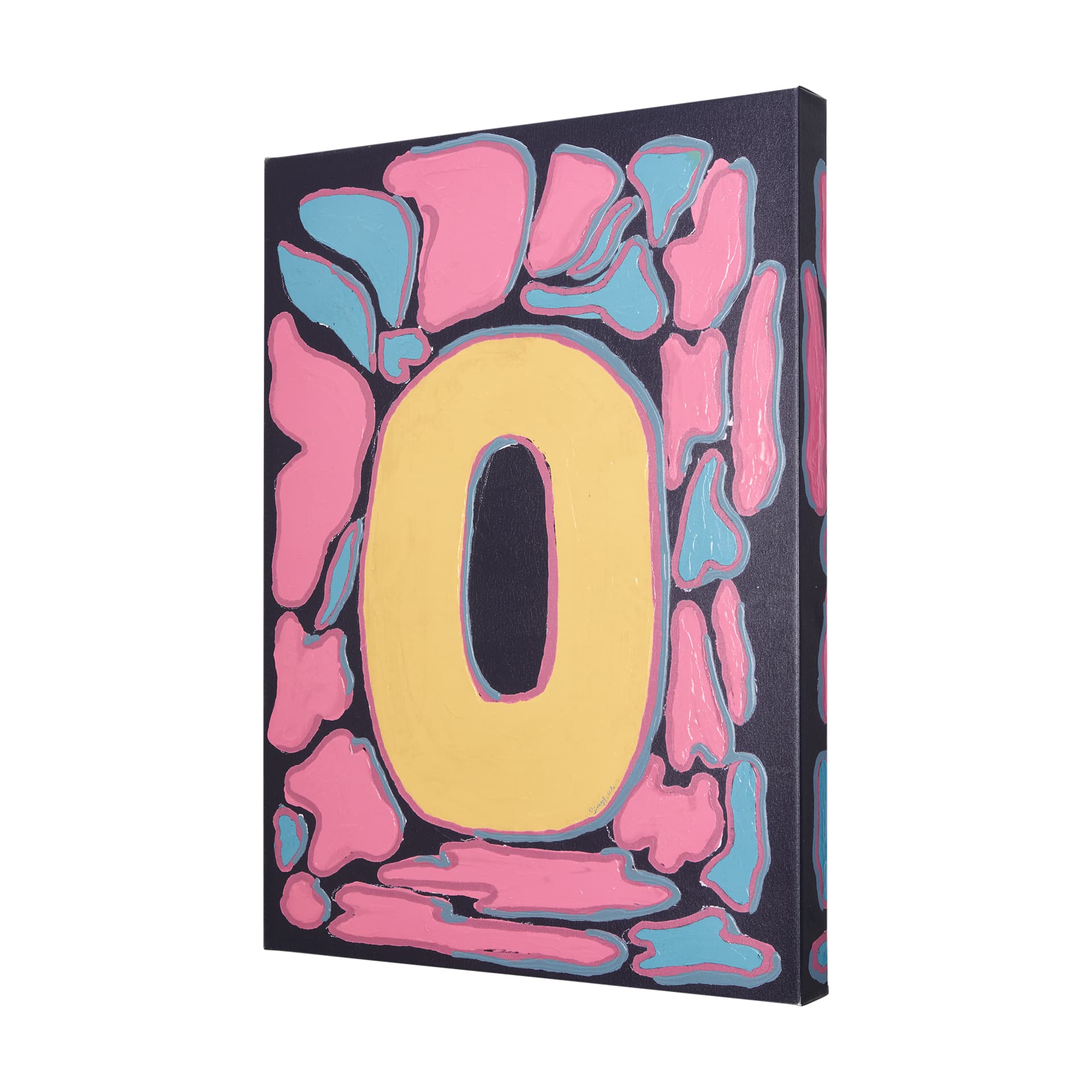 Numbers X by Mercana Studio a Hand Embellished Textured Canvas — product photograph