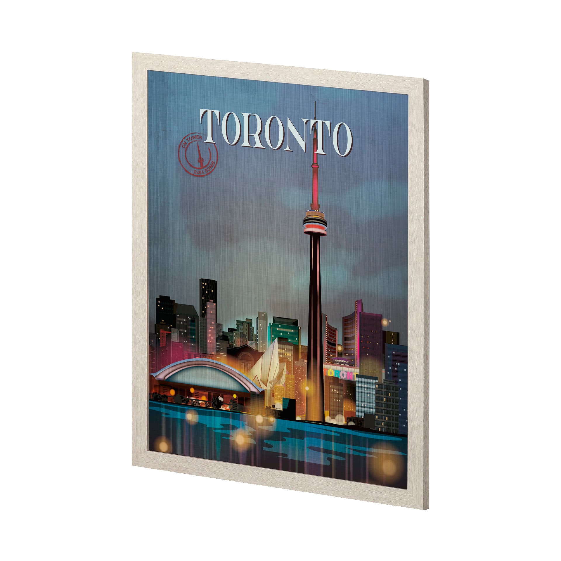 Toronto Go Canada (L) by Mercana Studio a Hand Embellished Decograph Framed Art Print — product photograph