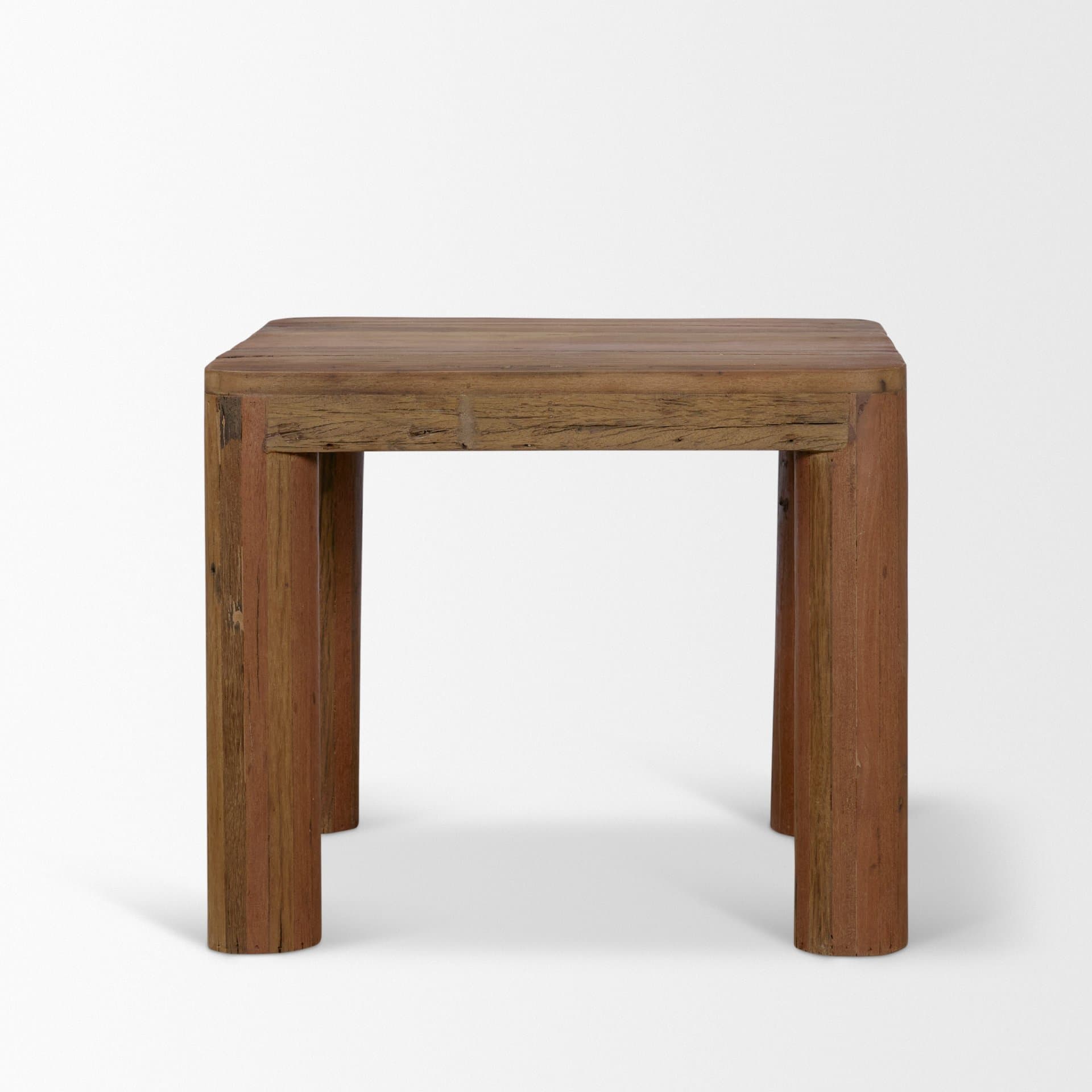 Hewitt Square Smooth Reclaimed Wood Side Table — product photograph