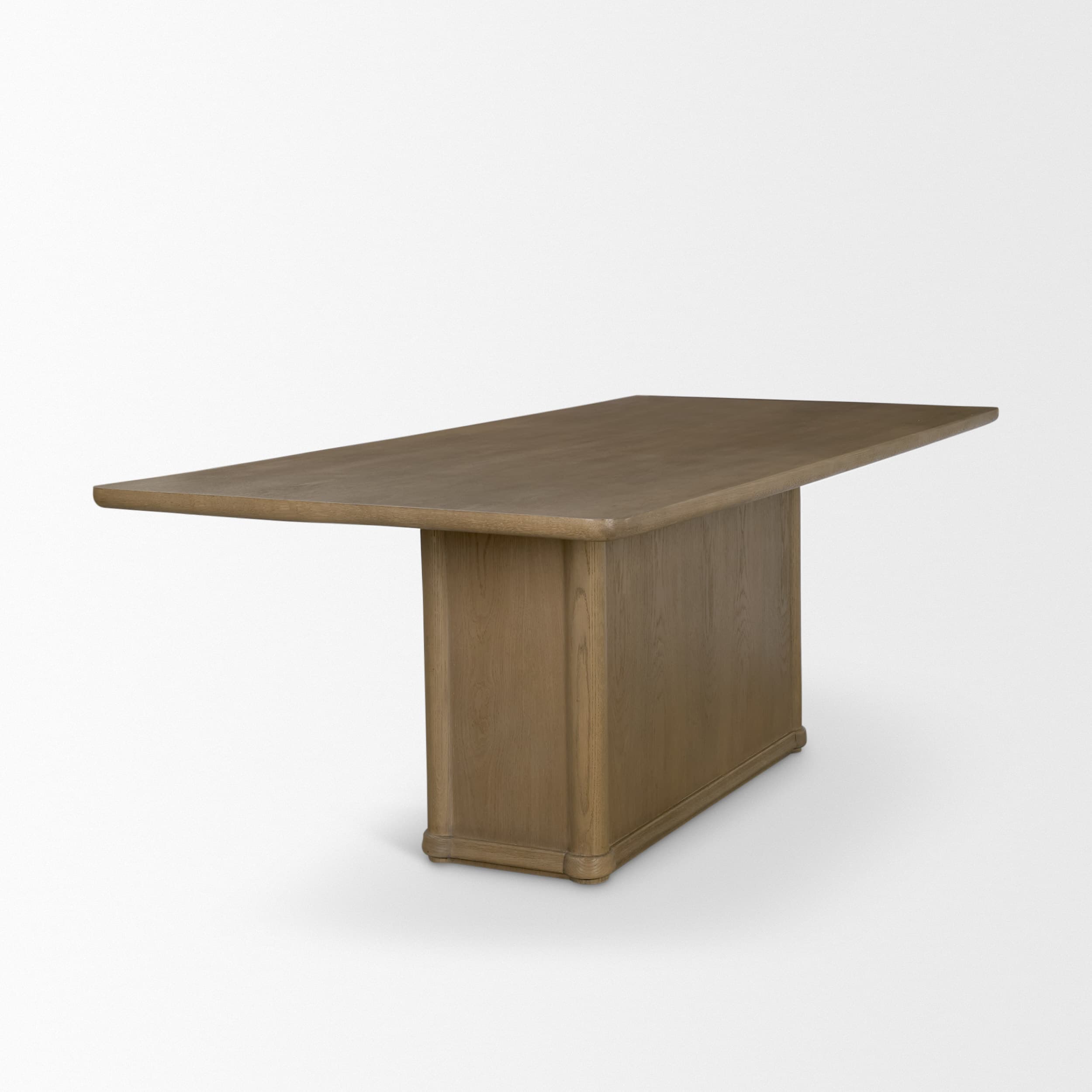 Alden 84"L x 40"W Rectangular Pedestal Dining Table | Modern | Brown Wood | Seats 8 — product photograph