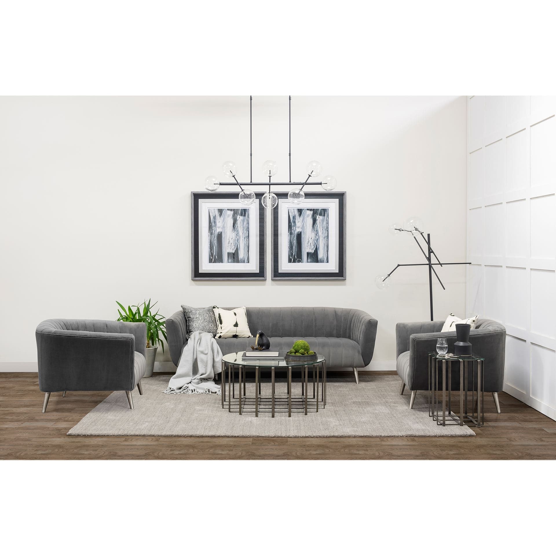 Glass Shower I by Barbara Mercado a Framed Art Print Matted under Glass — in a styled room