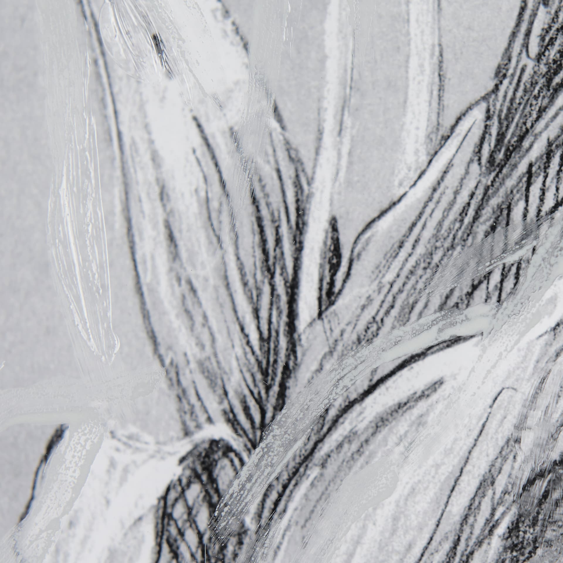 Botanical sketches I (Grey) by Mercana Studio Hand Embellished Framed Art Print Matted under Glass — product photograph