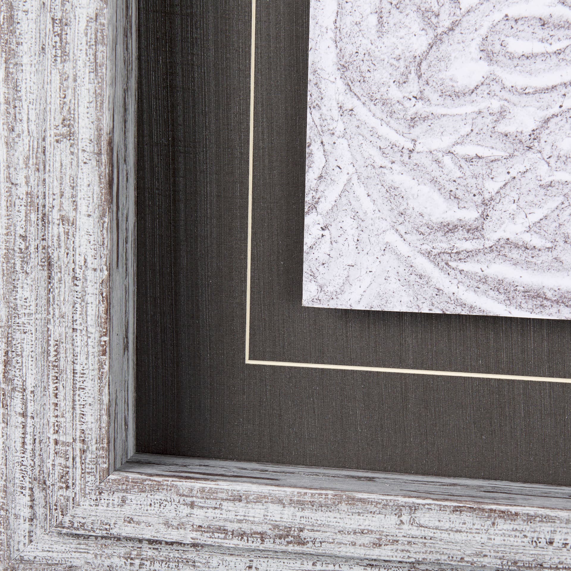 Vintage Tile Collection II by Mercana Studio a Hand Embellished Textured Framed Art Print — product photograph