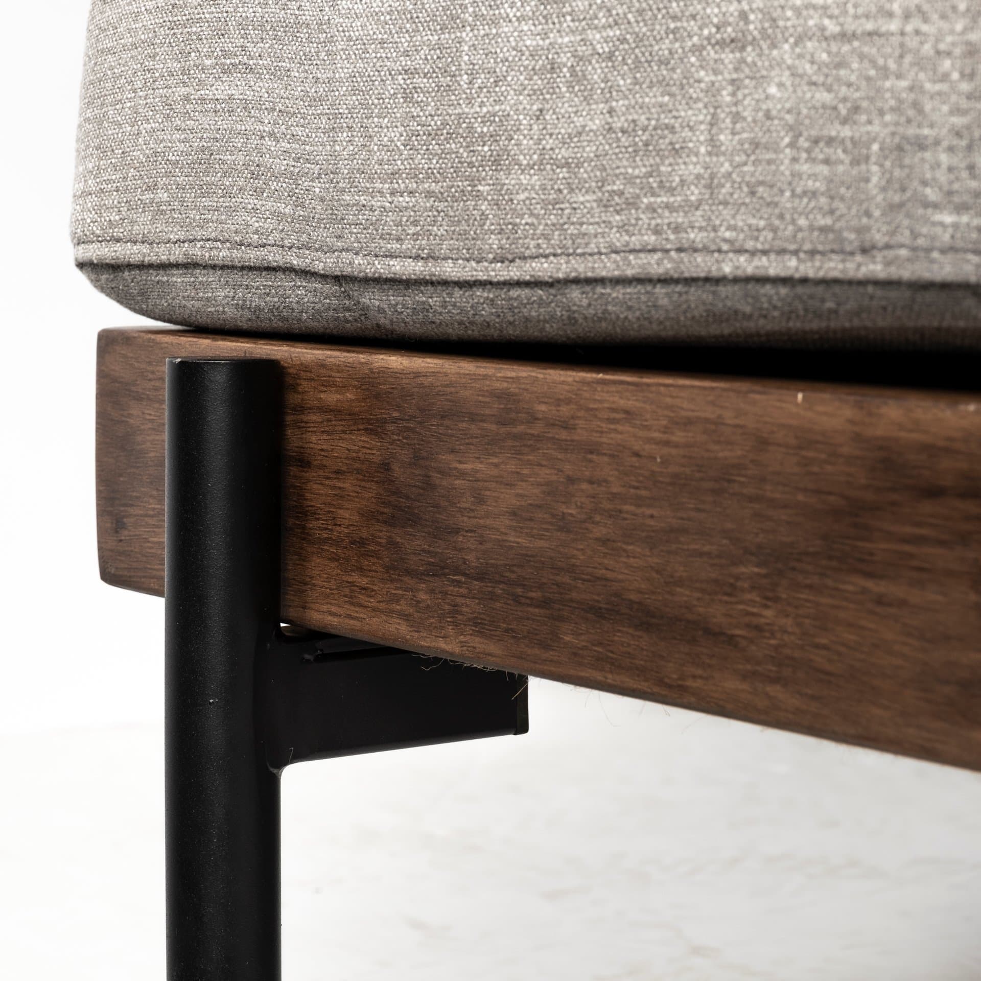 Colburne I Gray Fabric W/ Wood and Iron Frame Accent Chair — product photograph