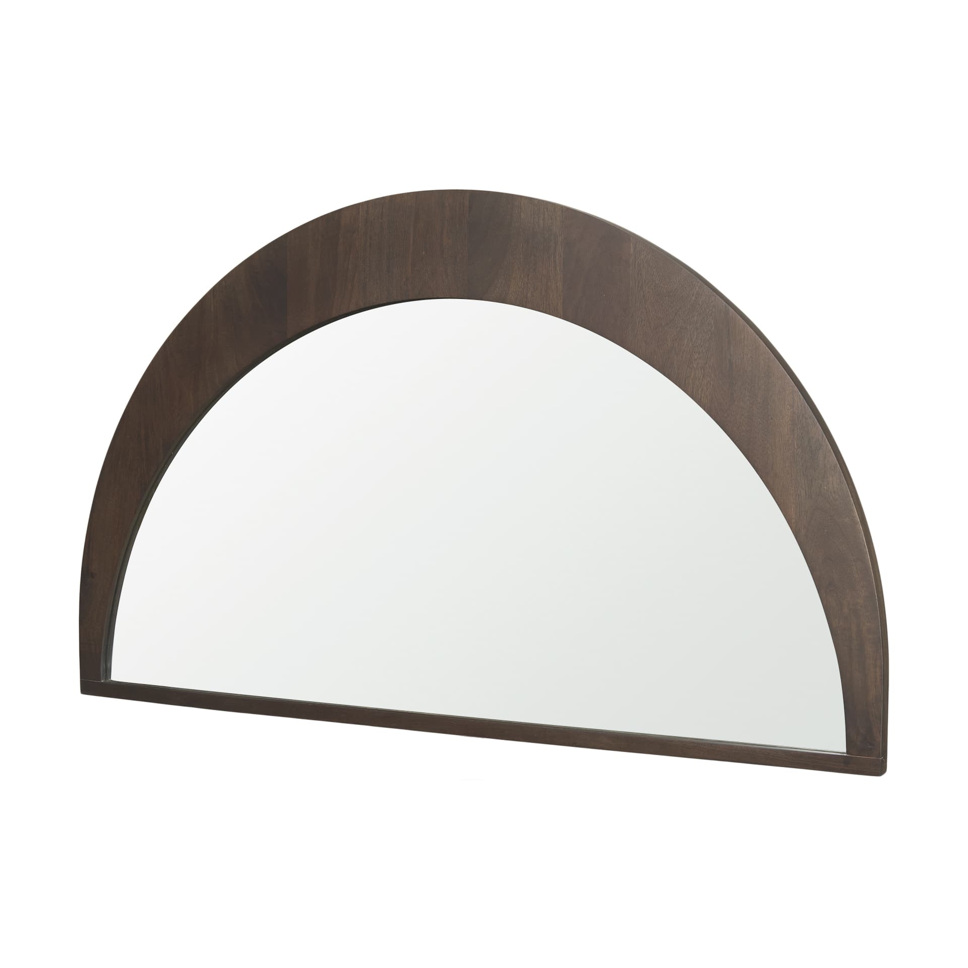 Celeste Dark Brown Wood Large Mirror — product photograph