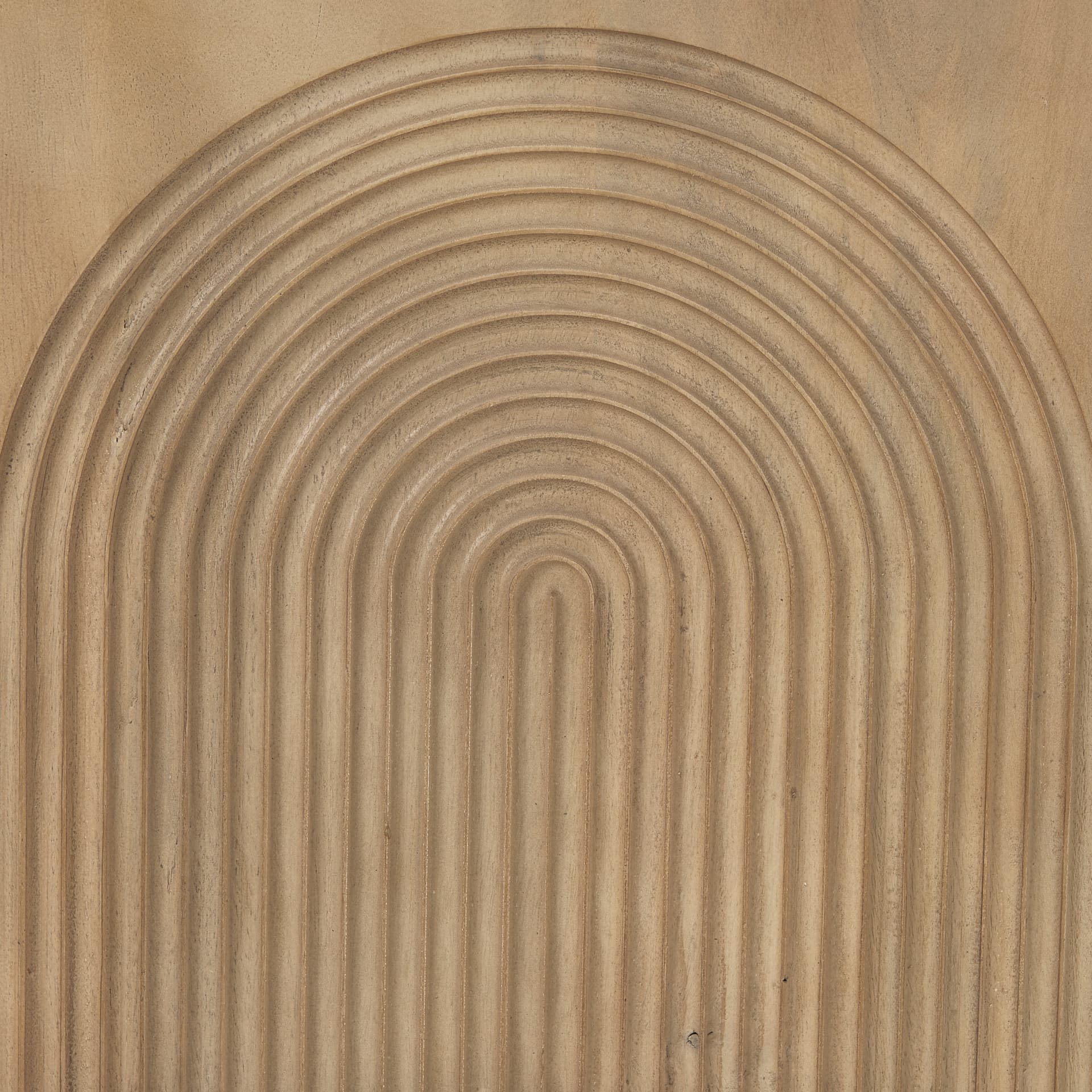 Tucker Light Brown Wood w/ Carved Arch Pattern 2 Door Accent Cabinet — product photograph