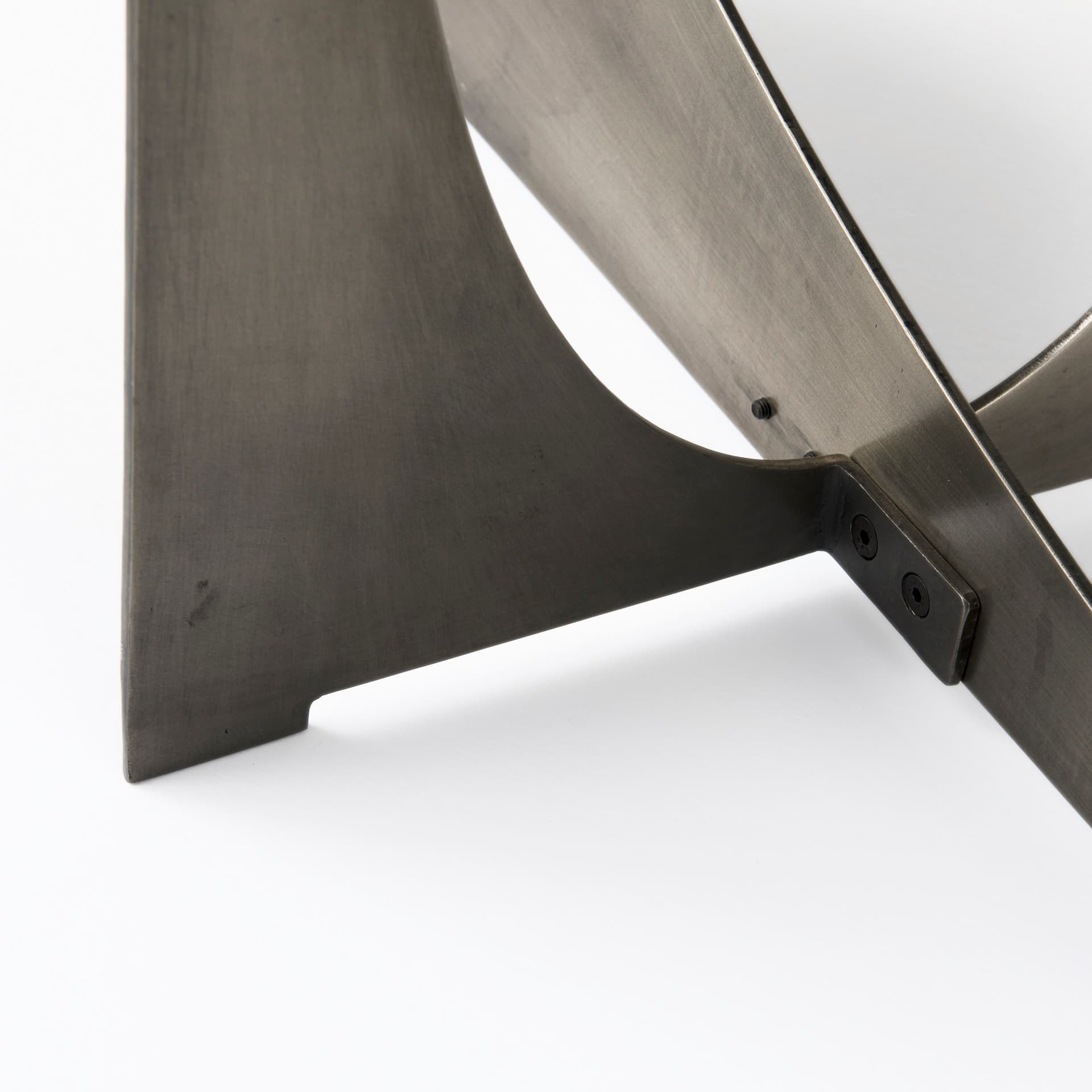 Reinhold IV Black Marble Top Iron Console Table — product photograph