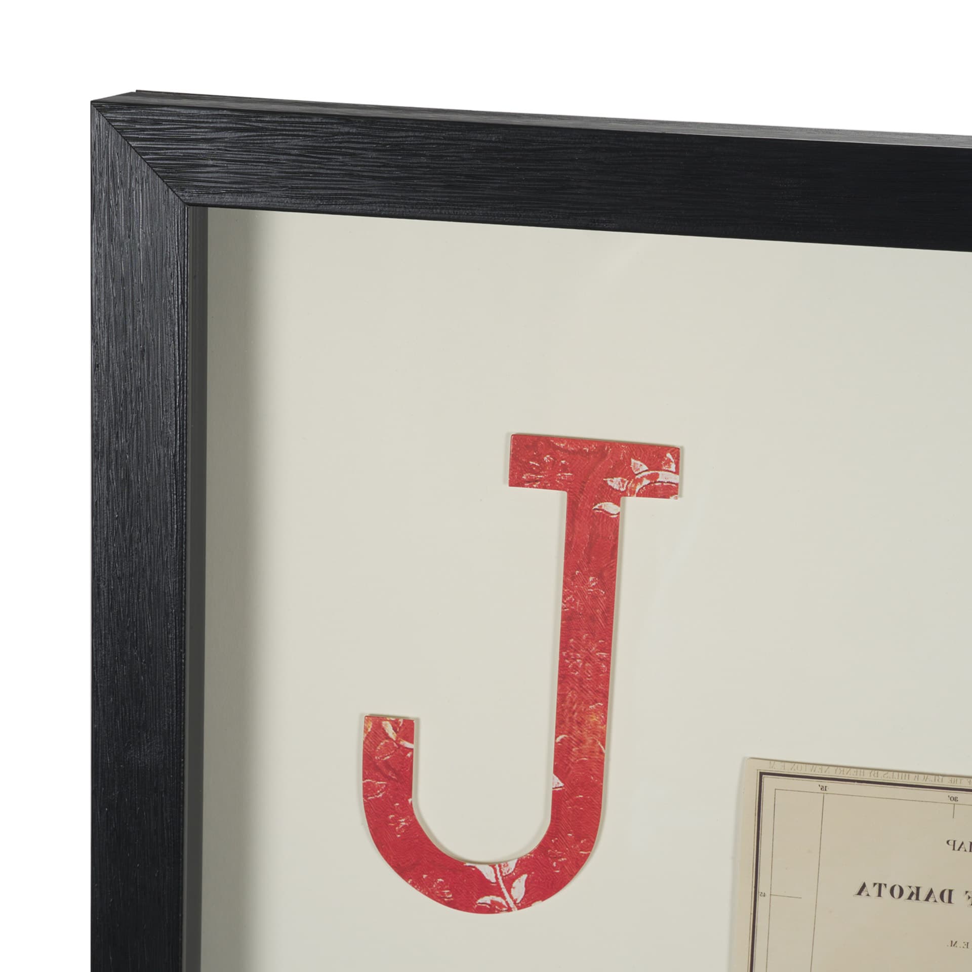 Jack of Diamonds Playing Card a Paper Mosaic Collage Framed Art under Glass — product photograph