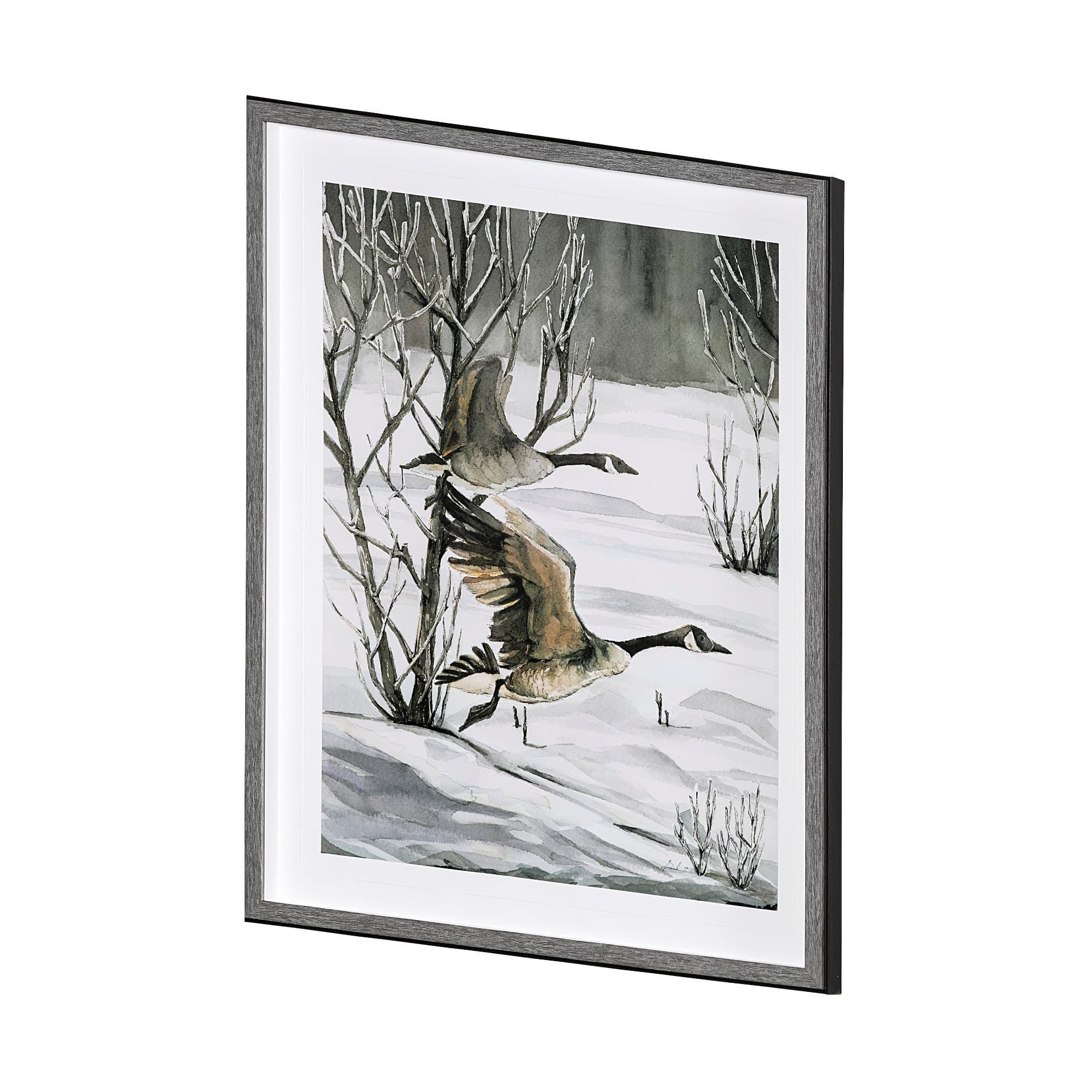 Life in North II by Melody Ducharme a Hand Embellished Textured Framed Art Print Matted under Glass — product photograph