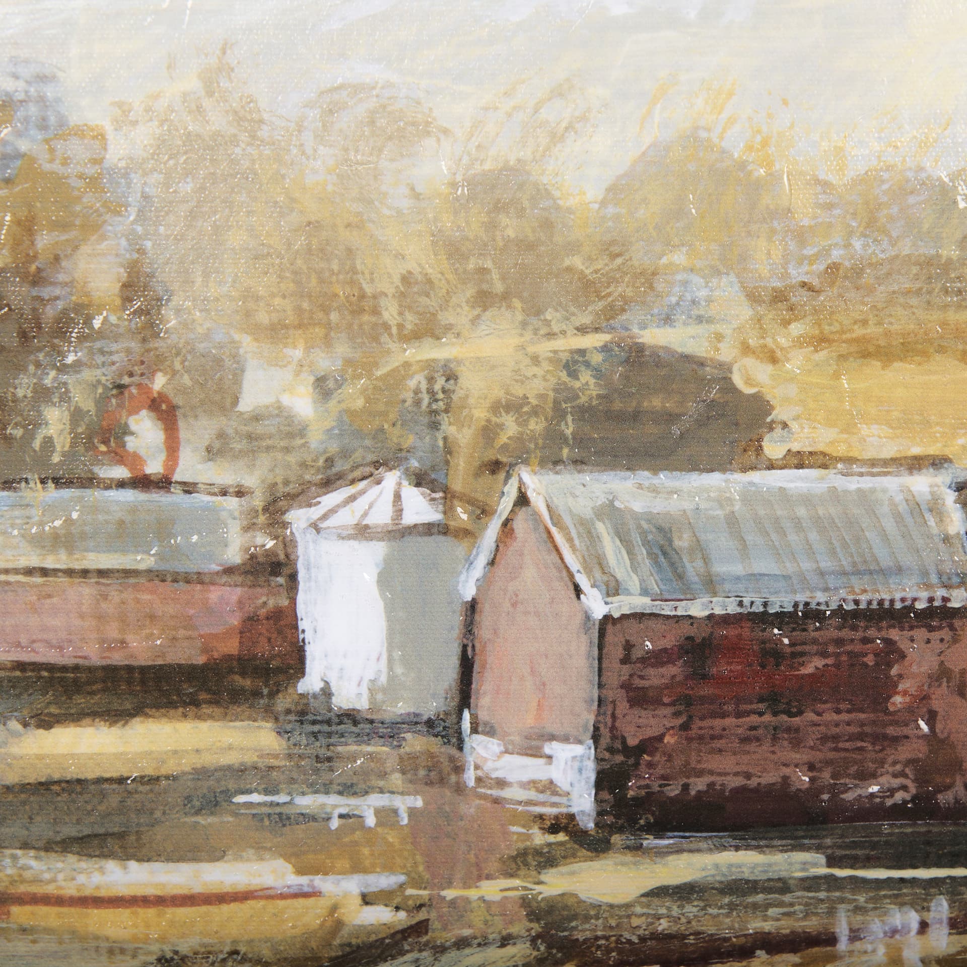 Farmland view I by Mercana Studio a Hand Embellished Textured Framed Canvas — product photograph
