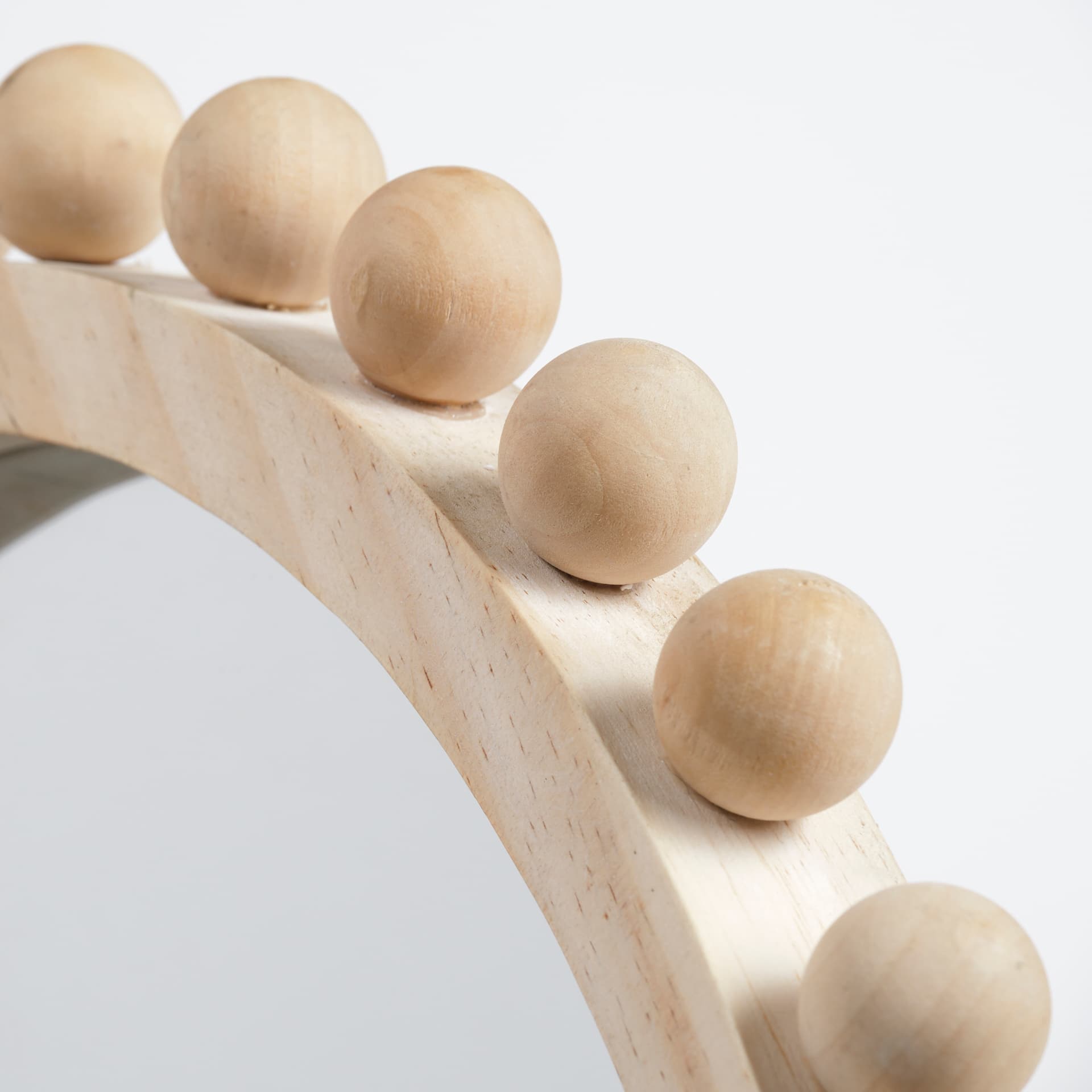 Leeds 23L x 35H Natural Wood Arch Frame Mirror — product photograph