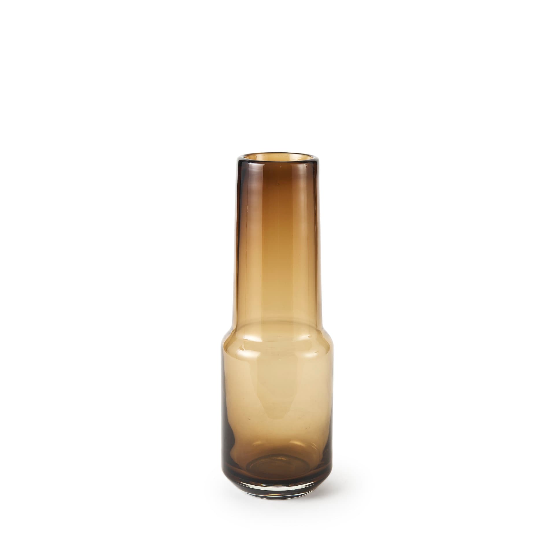 Amrita 4.1L x 4.1W x 11.9H Golden Brown Glass Vase — product photograph