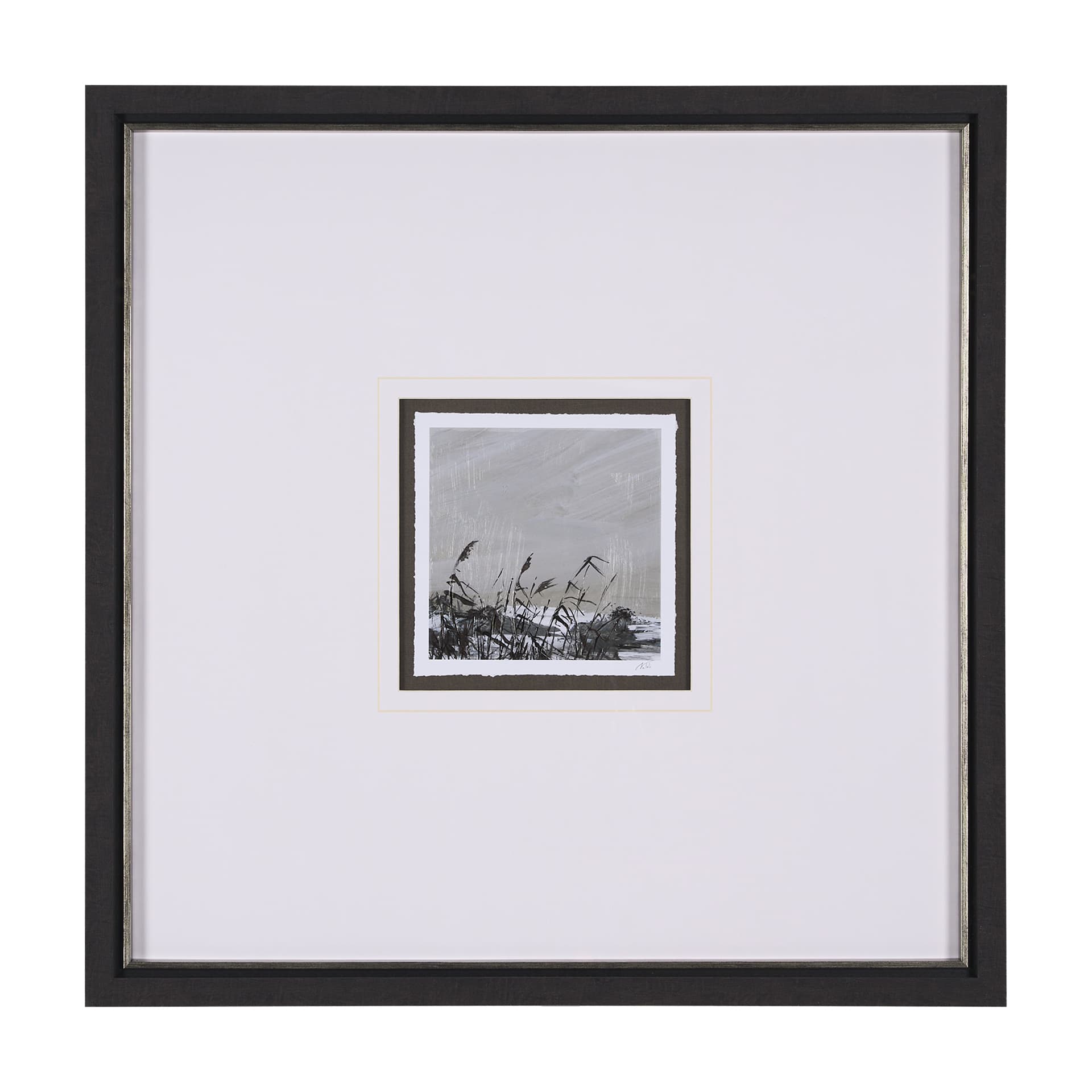 Winter Day V by Mercana Studio a Hand Embellished Textured Framed Art Print Matted under Glass — product photograph