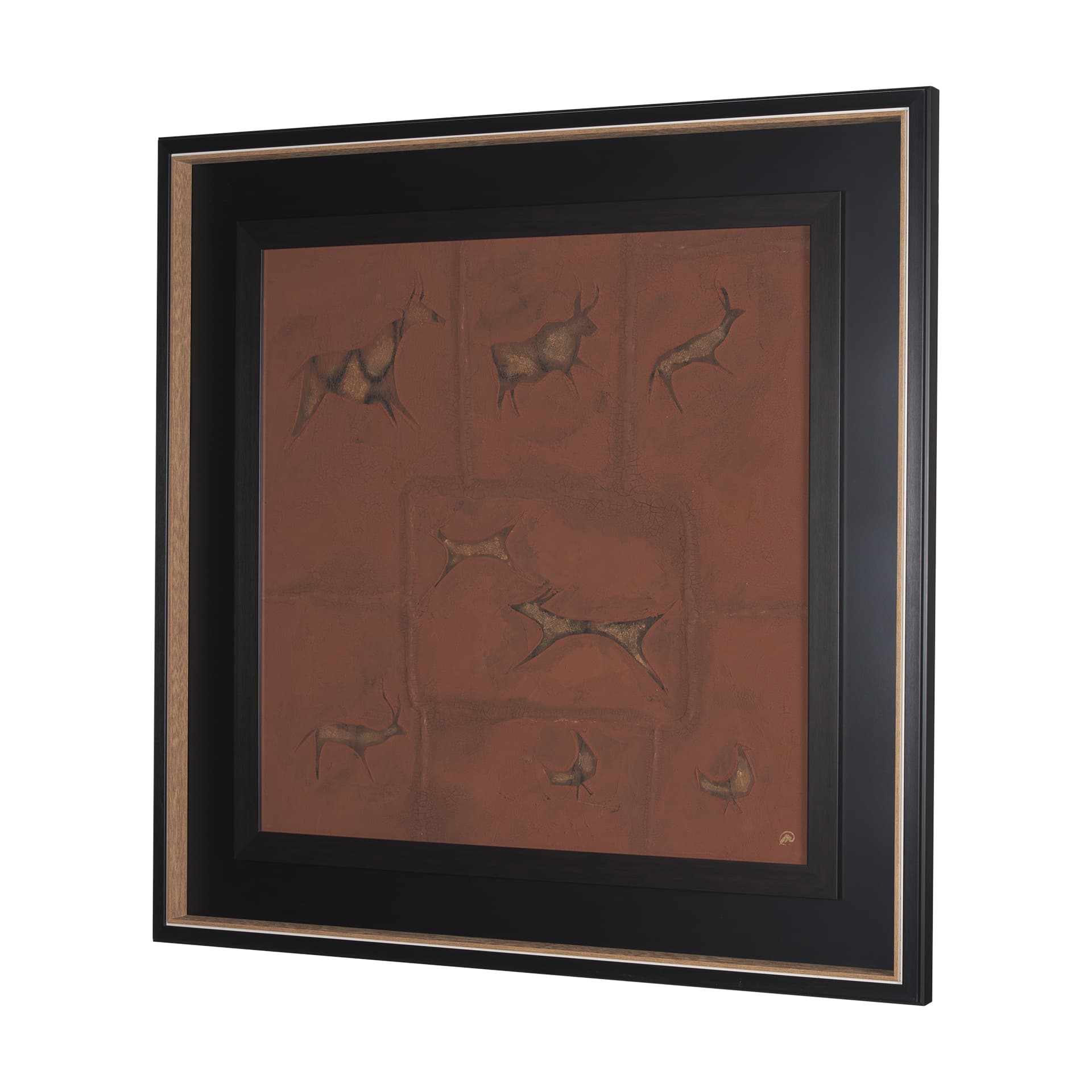 Stone Age II by Studio M a handmade Original Framed Artwork under Glass — product photograph