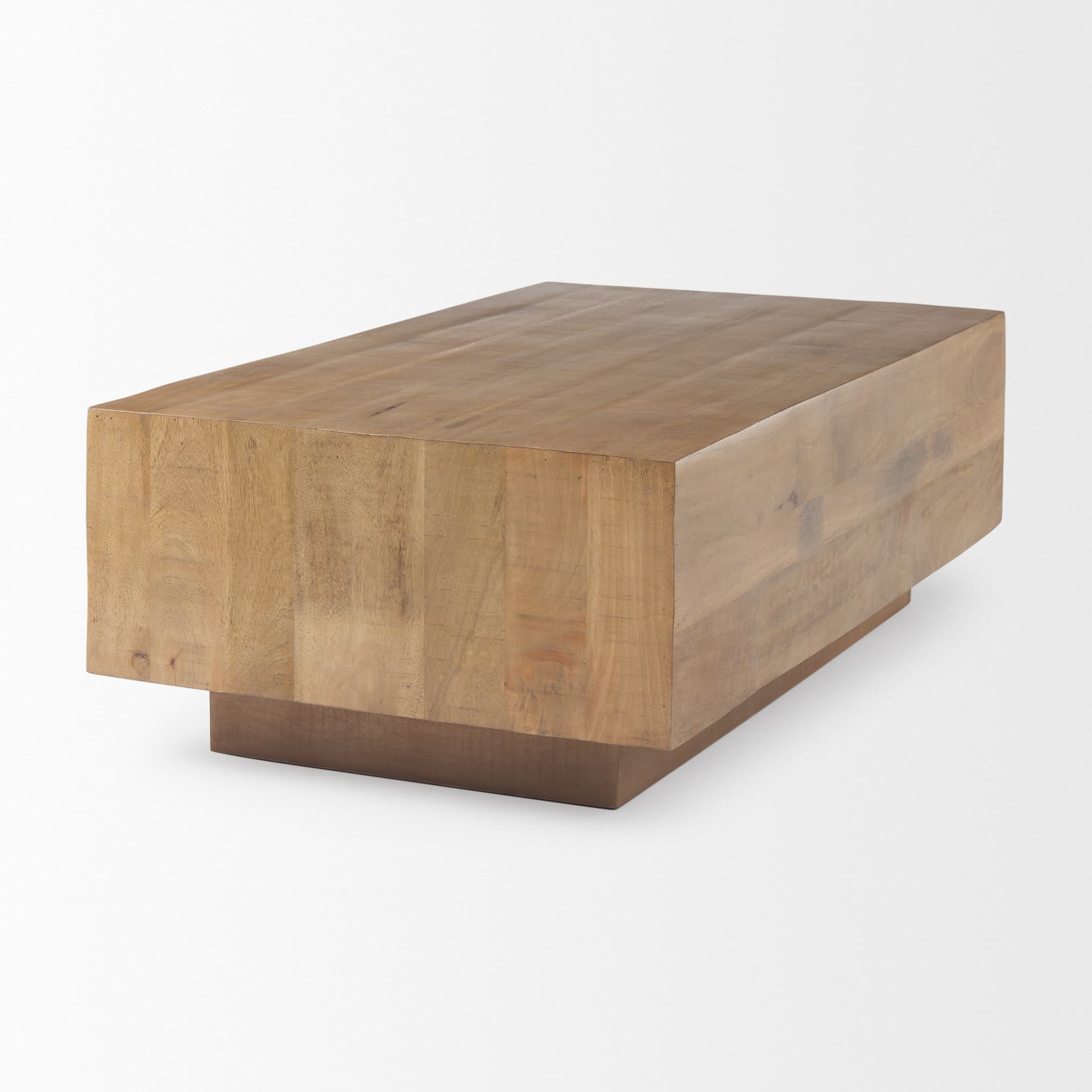 Hayden Light Brown Wood Rectangular Coffee Table — product photograph