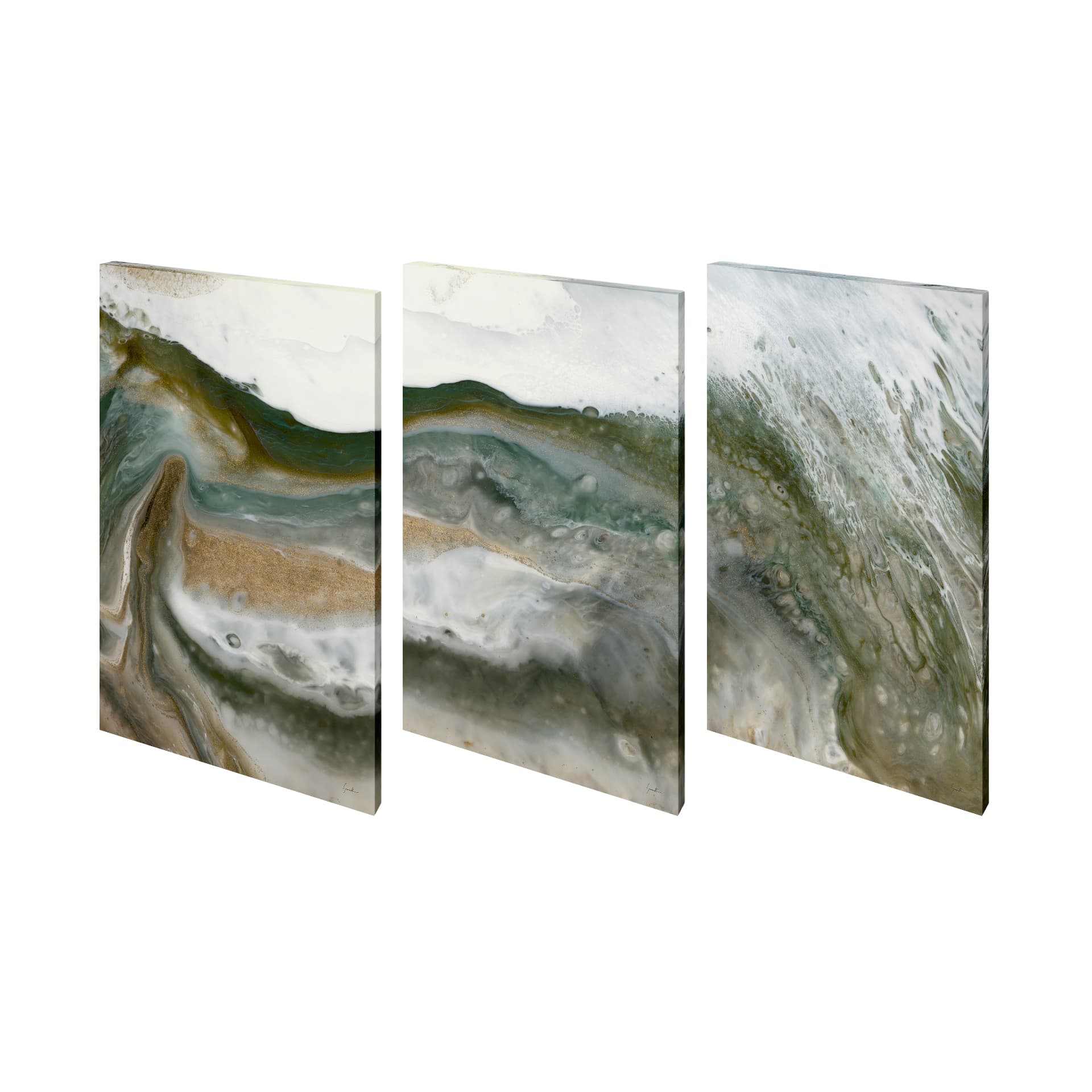 Equatorial Drift I (Set 3) by Gabrielle Crawford a Hand Embellished Textured Canvas — product photograph