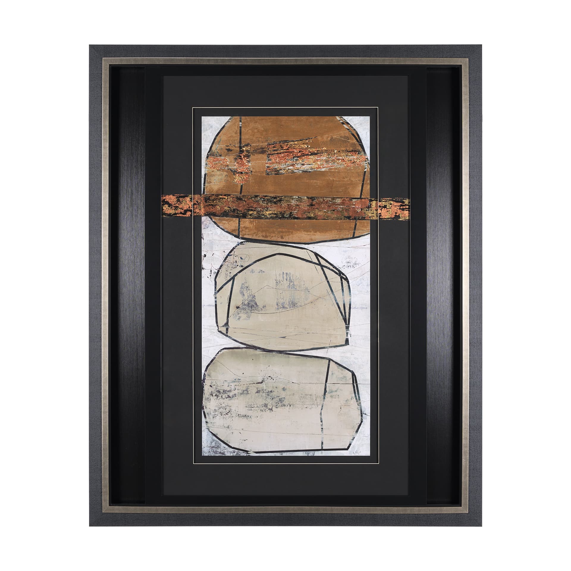 Dim Sum I by Nancy Ngo a Hand Embellished Textured Framed Art Print Matted under Glass — product photograph