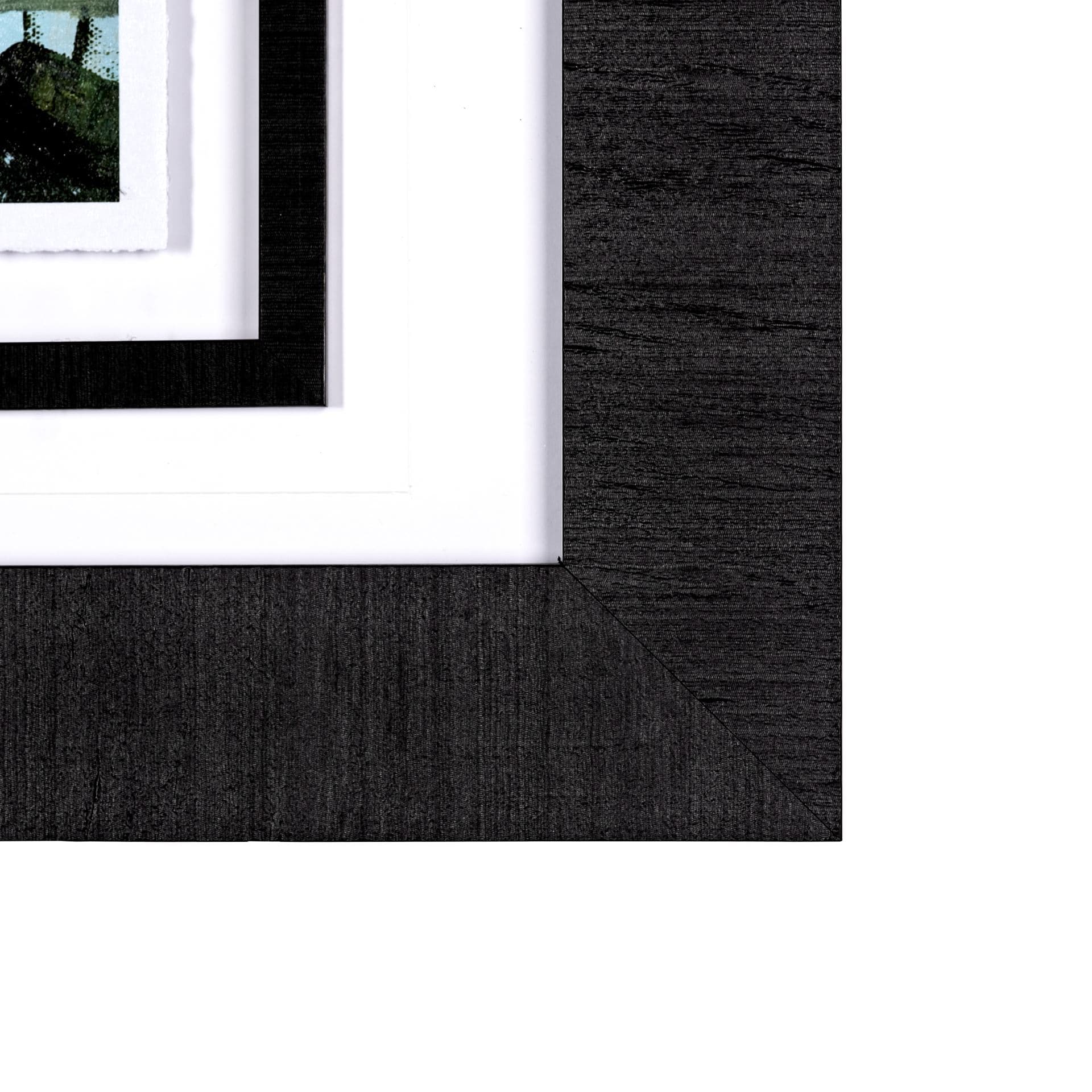 Vista I by Mercana Studio a Hand Embellished Textured Framed Art Print Matted under Glass — product photograph