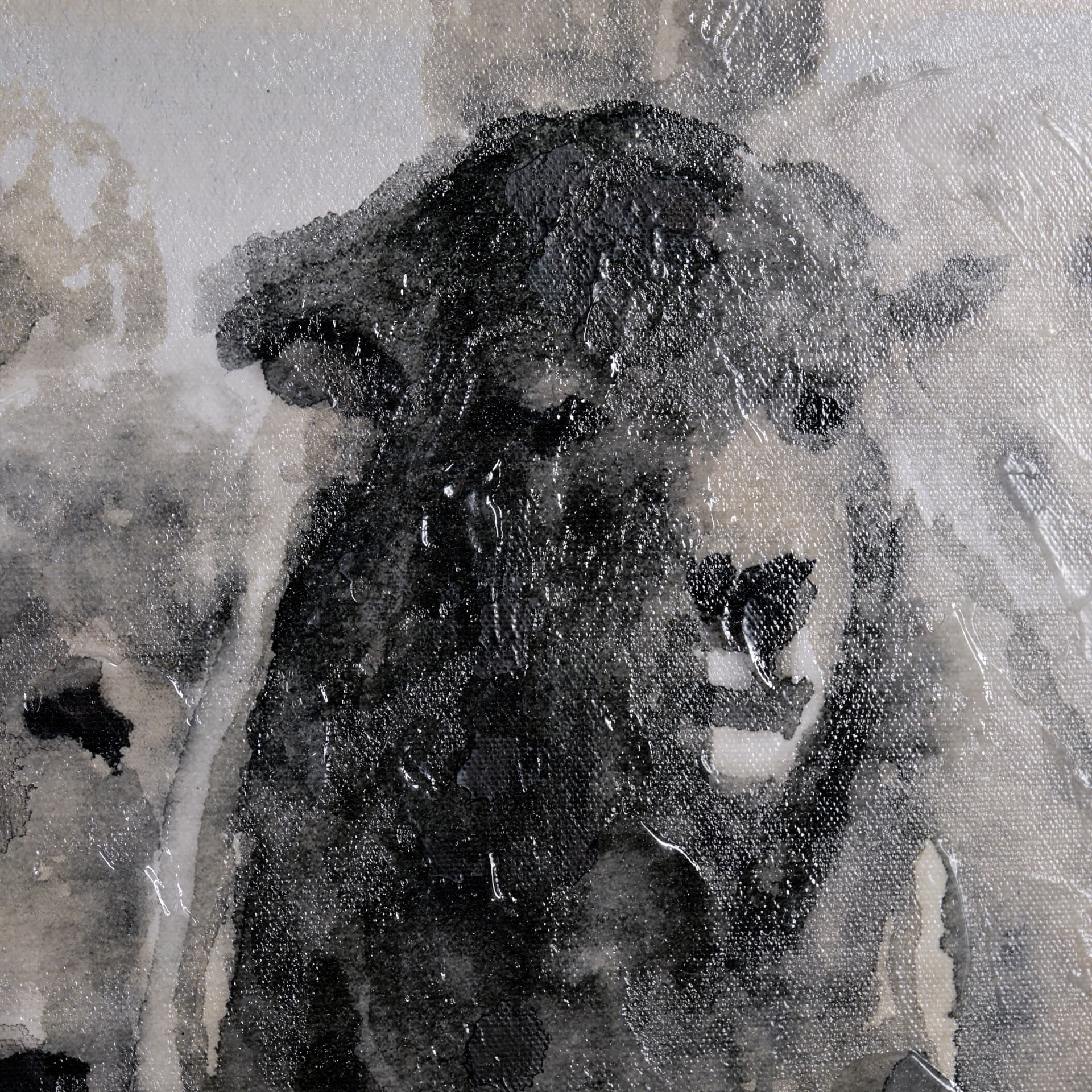 Winter Sheeps II by Stellar Design Studio a Hand Embellished Textured Canvas — product photograph