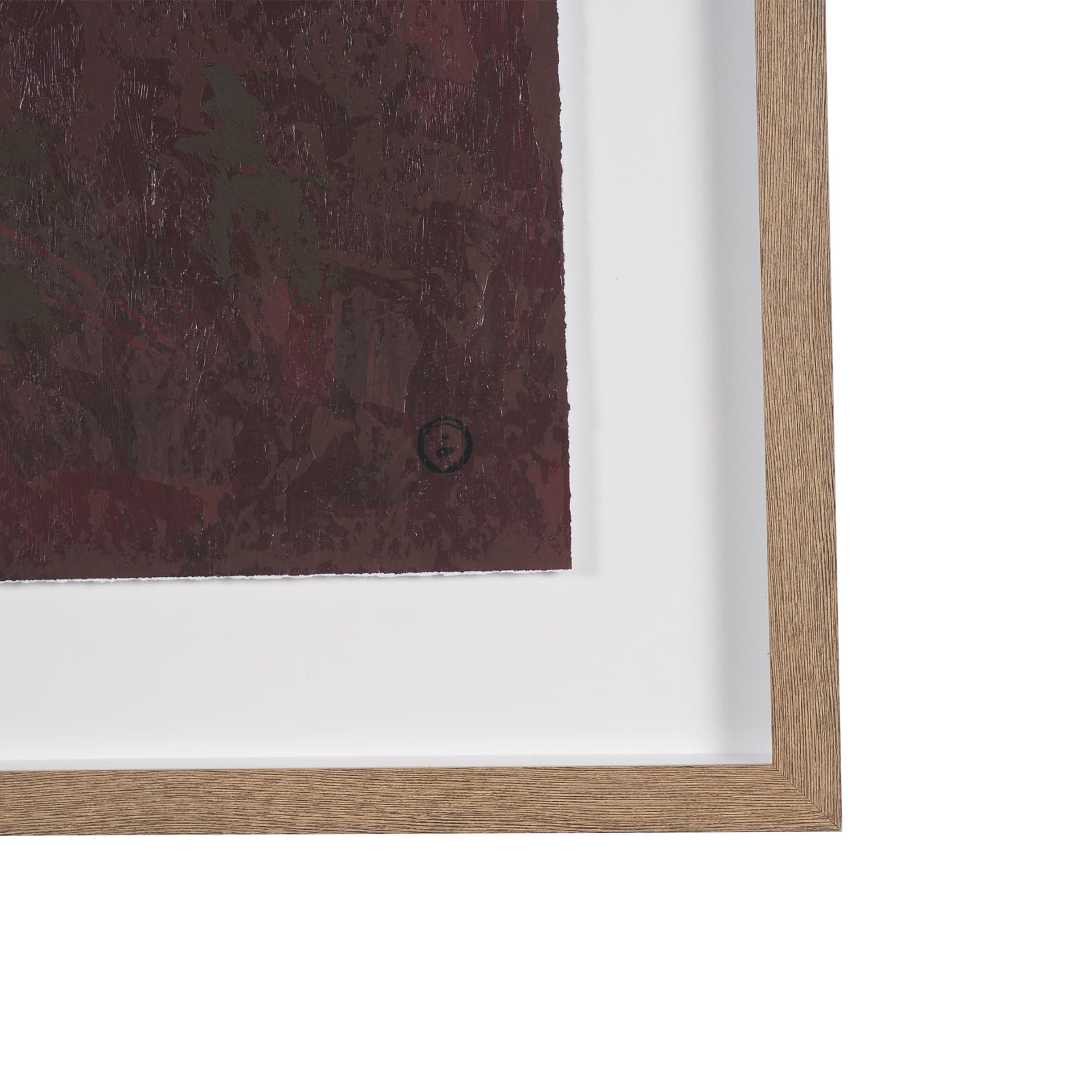 Mental Crossfire II by Mercana Studio Hand-Embellished Textured Framed Artwork Matted under Glass — product photograph