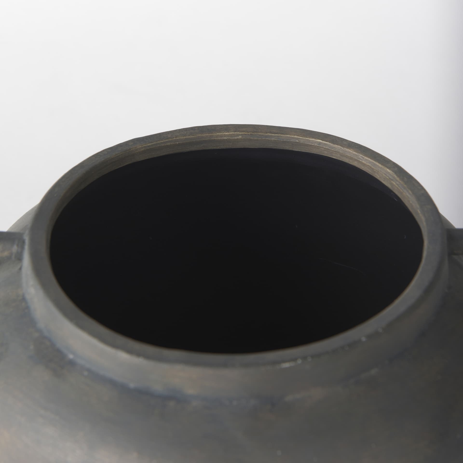 Kilian Short Brown-Gray Double Ear Vase — product photograph