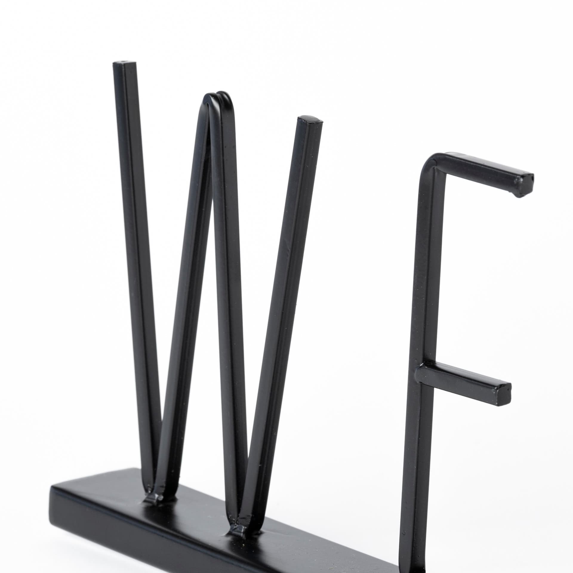 Welcome 24L x 1W Black Metal Sign — product photograph