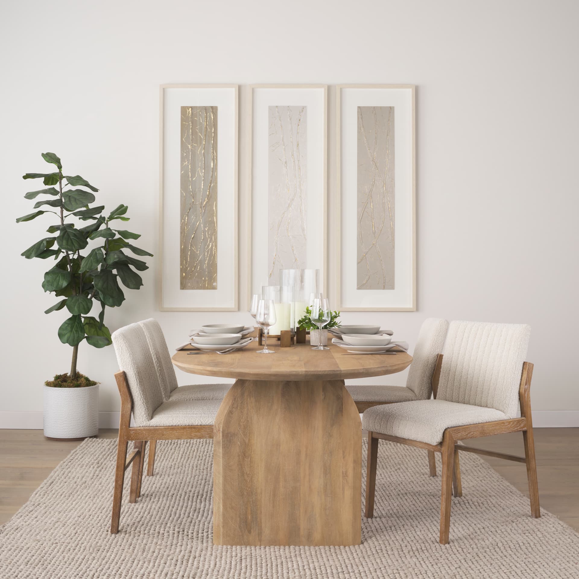 Whitewashed Expression by Studio M a handmade Original Framed Artwork under Glass — in a styled room