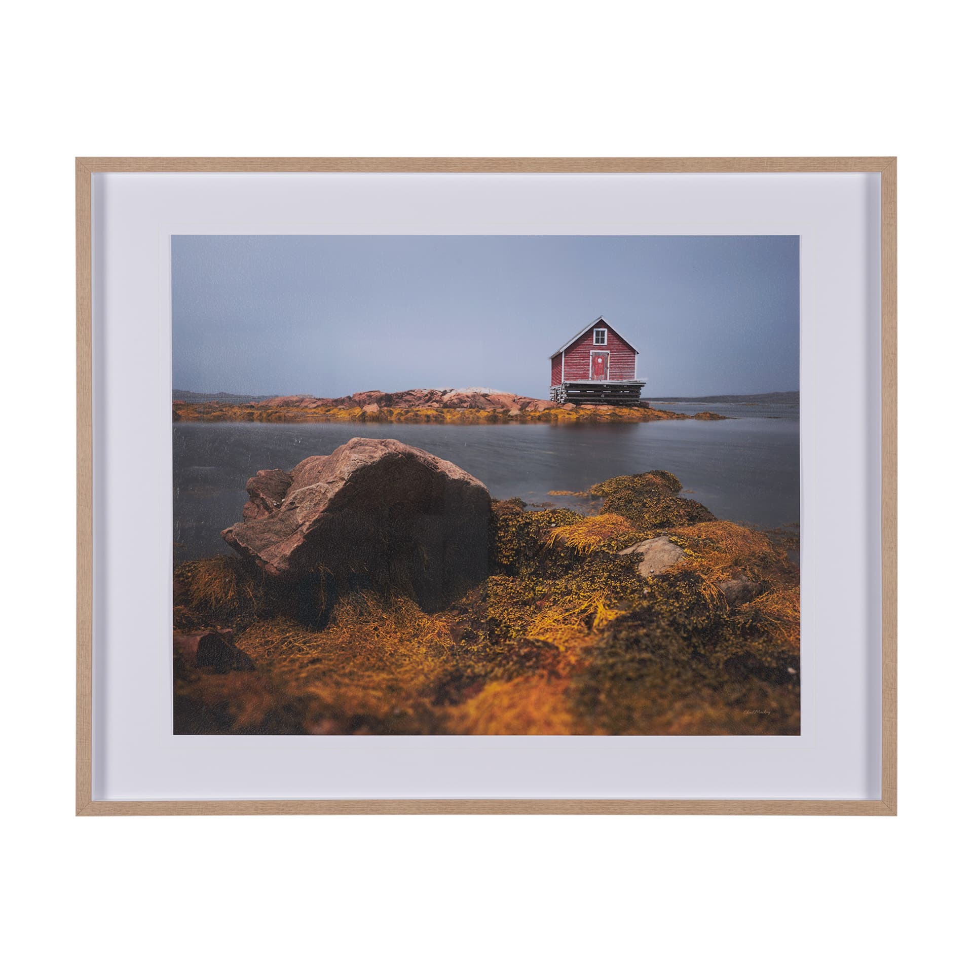 Fogo Island by Chad Mackay a Hand Embellished Framed Photo Art Print Matted under Glass — product photograph