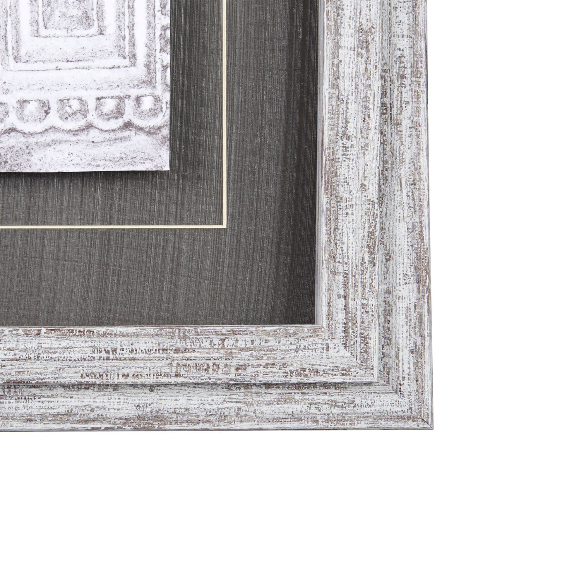 Vintage Tile Collection I by Mercana Studio a Hand Embellished Textured Framed Art Print — product photograph