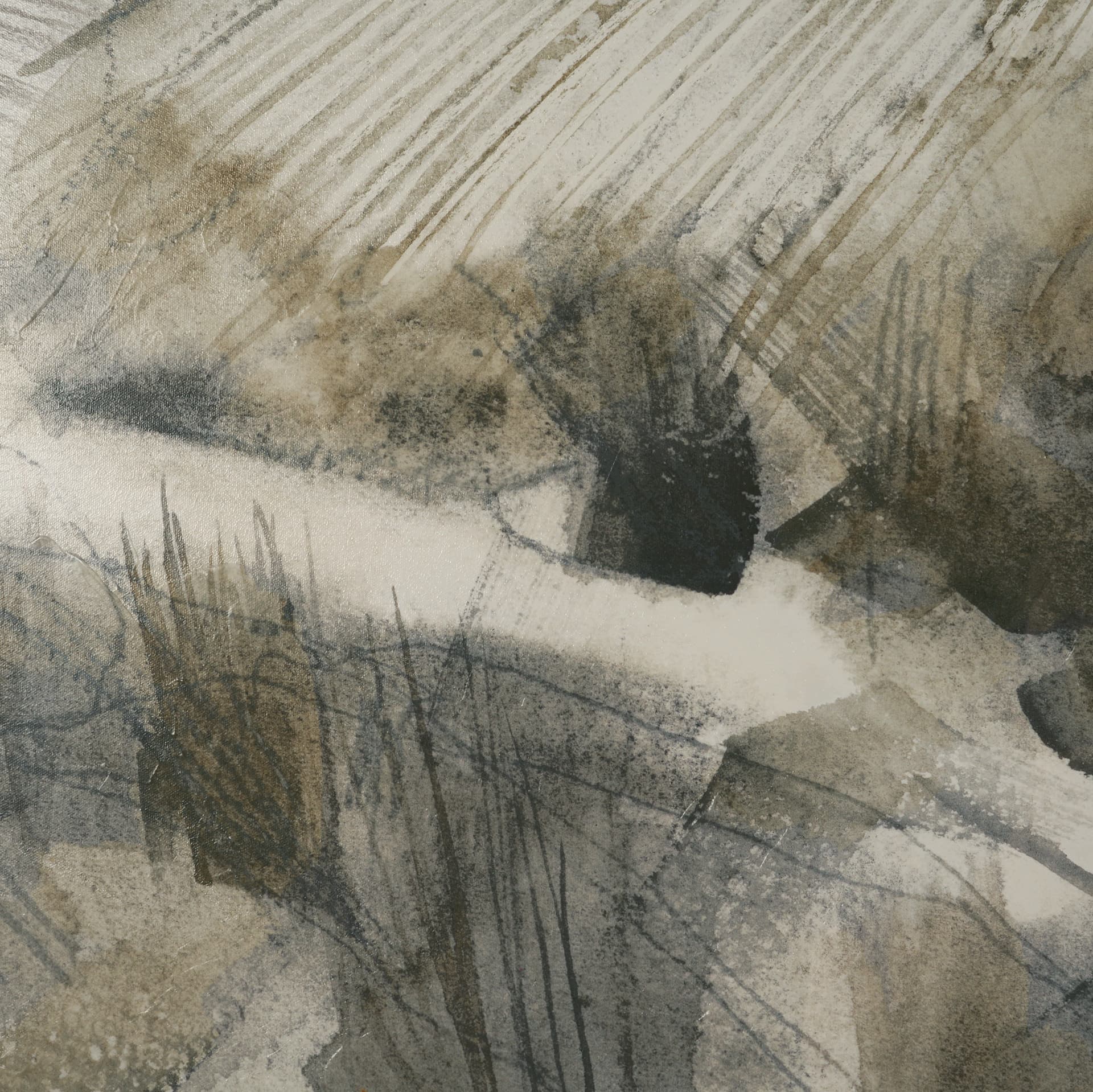 Deer Trail II by Mercana Studio Hand Embelished Textured Framed Artwork Matted under Glass — product photograph
