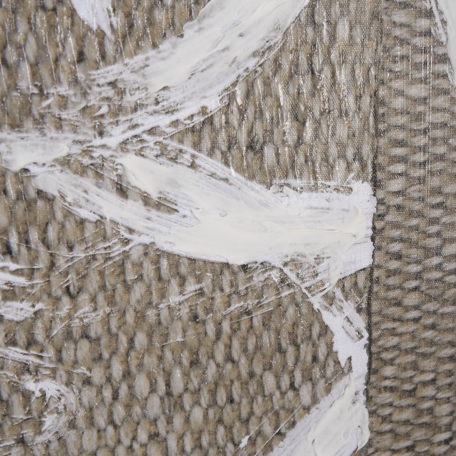 Woven Textile by Mercana Studio a Hand Embellished Textured Framed Canvas — product photograph
