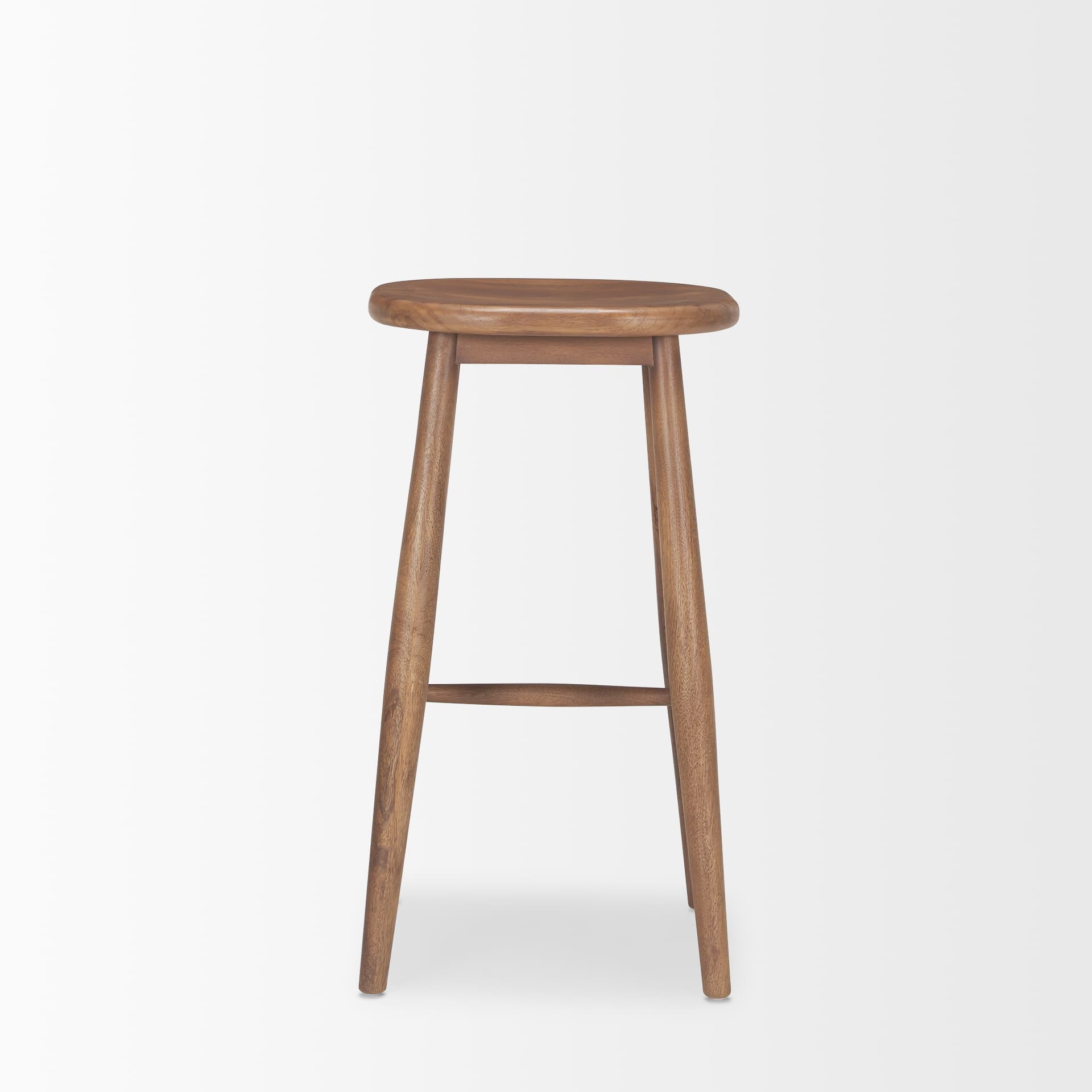 Ernest Backless 30in Seat Bar Stool | Medium Brown — product photograph