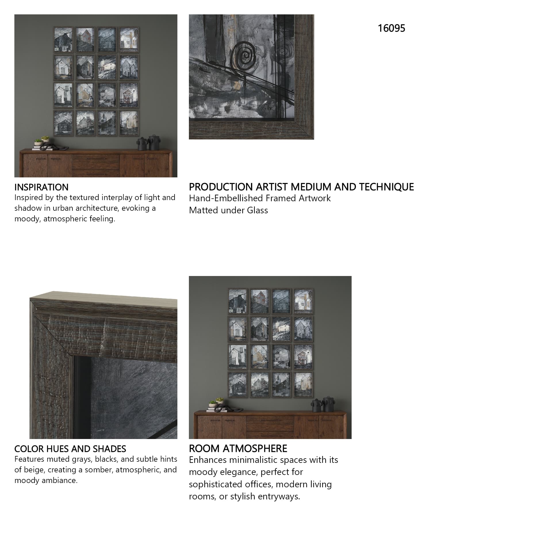 Community 2B by Mercana Studio Framed Artwork Matted under Glass — in a styled room